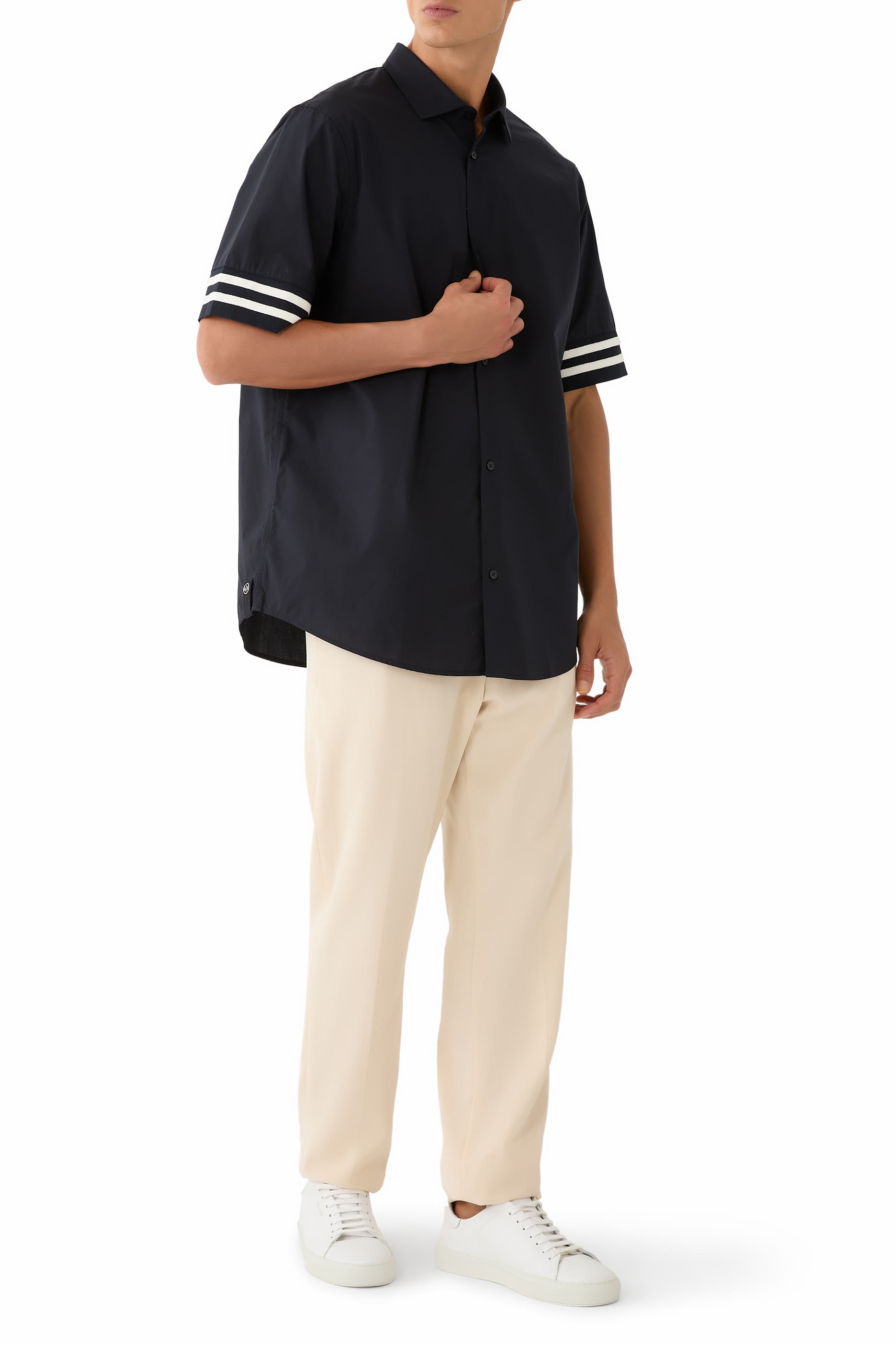 قميص مارينا بأكمام مخططة