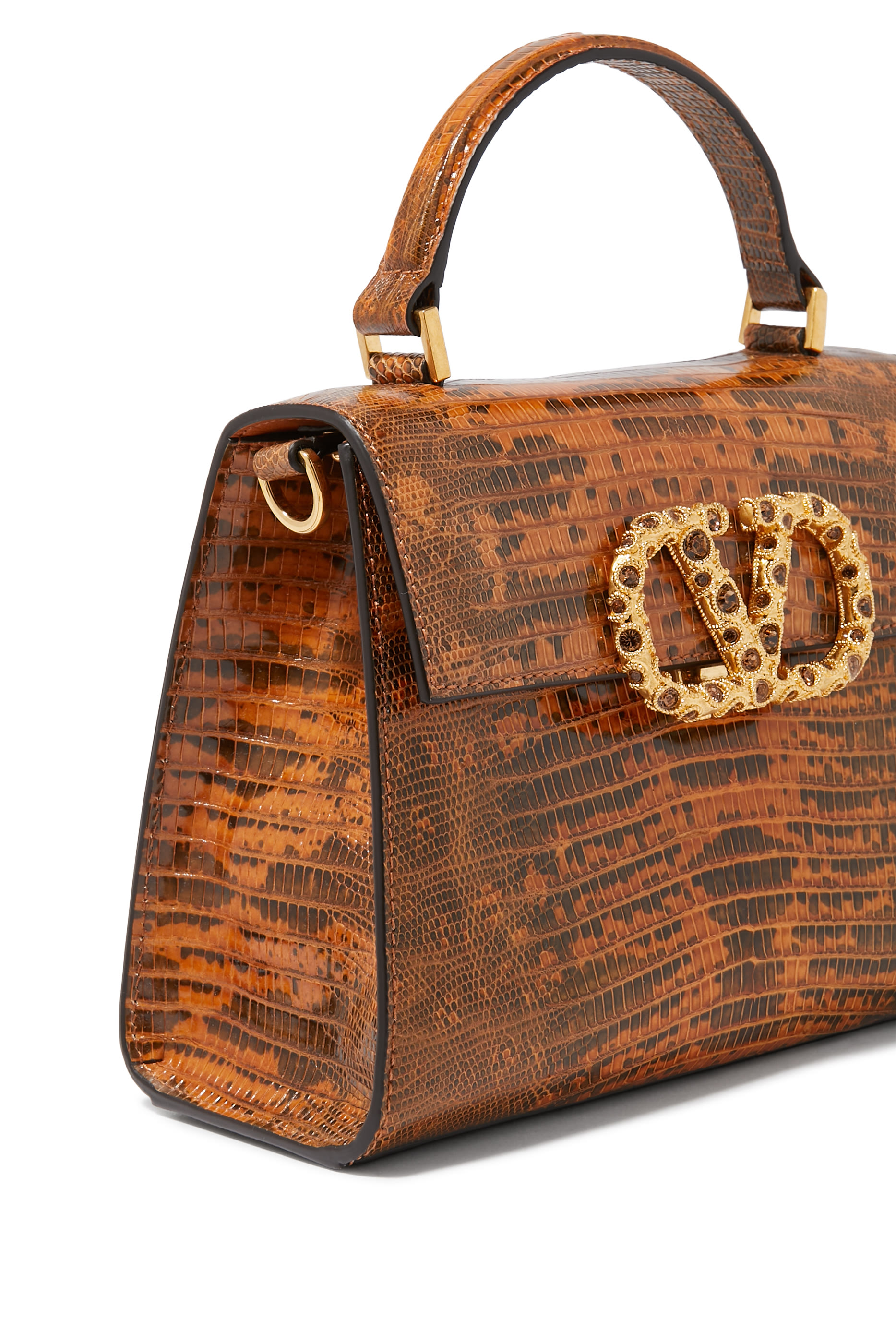 حقيبة بيد علوية بشعار الماركة