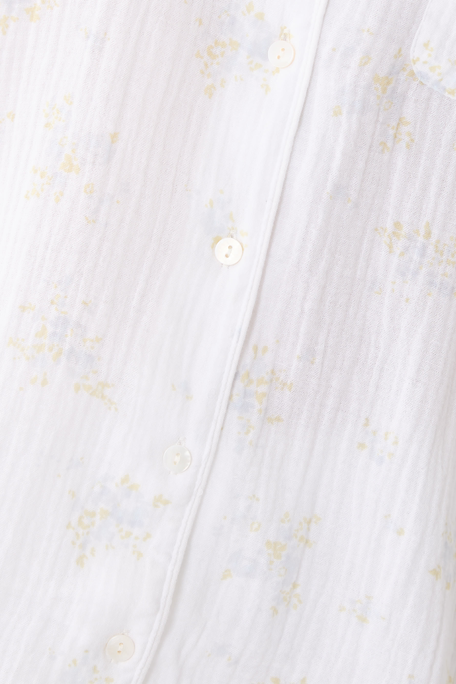 طقم بيجامة بنقشة زهور كلاسيكية باهتة قطن مزدوج