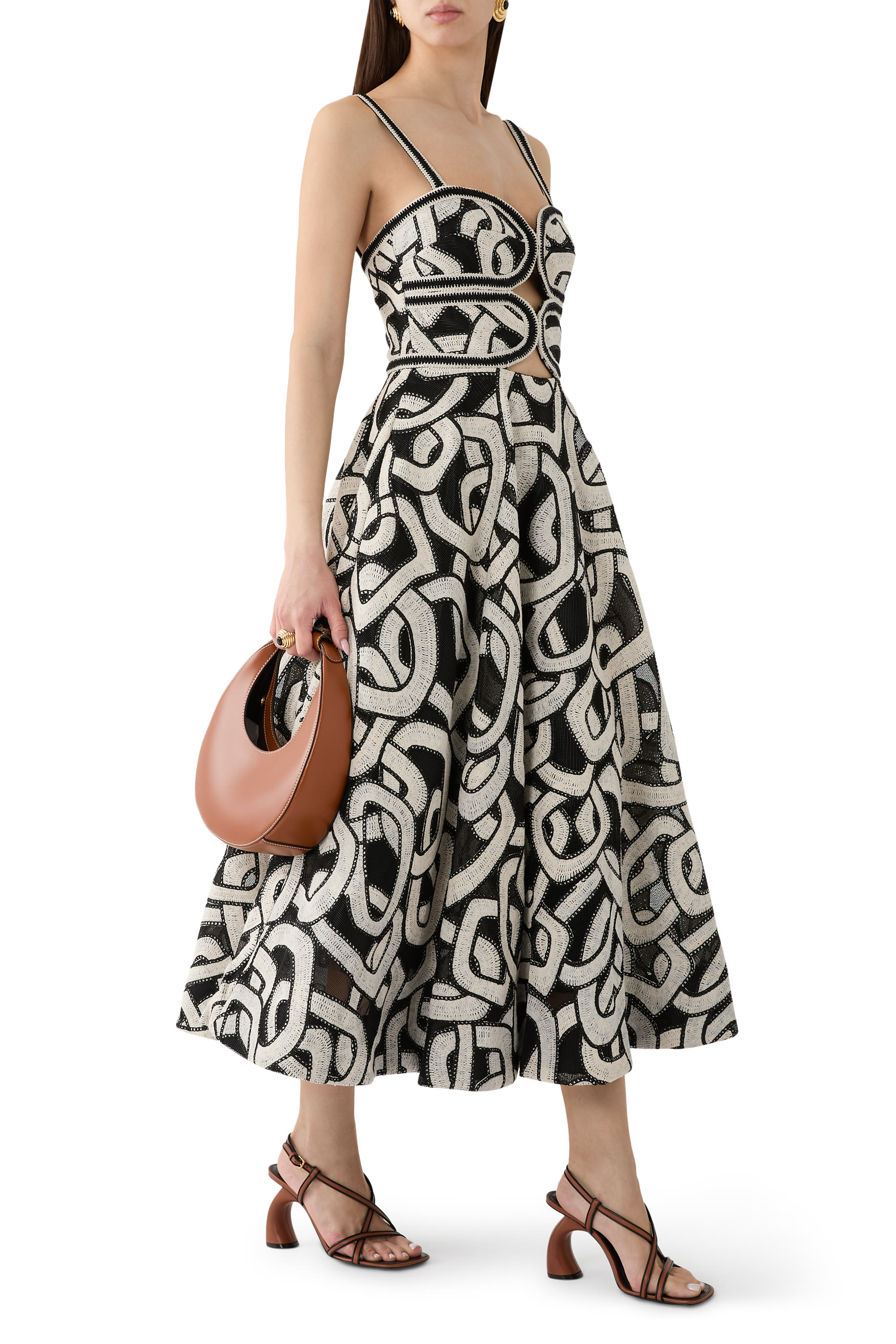 فستان كاتينا متوسط الطول