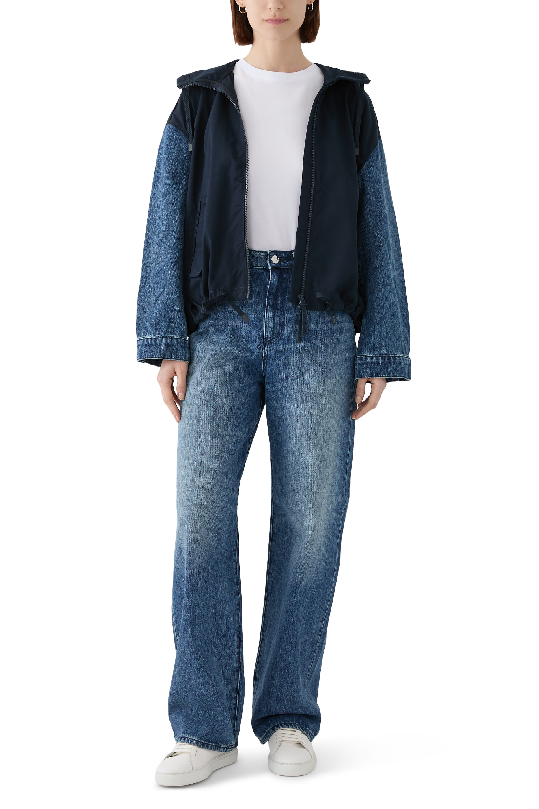 جاكيت دنيم بسحاب كامل