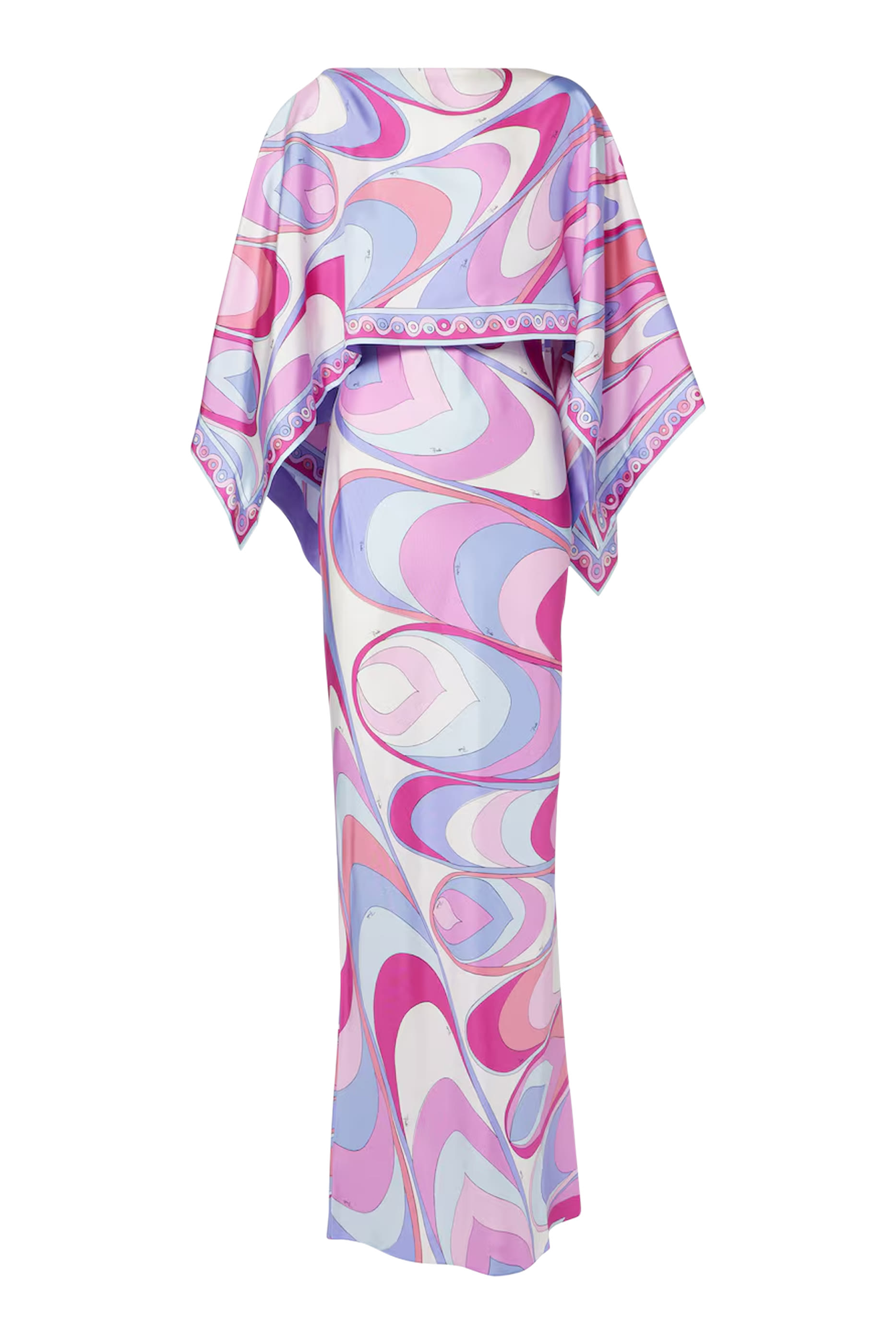 فستان بطبعات أوندي حرير