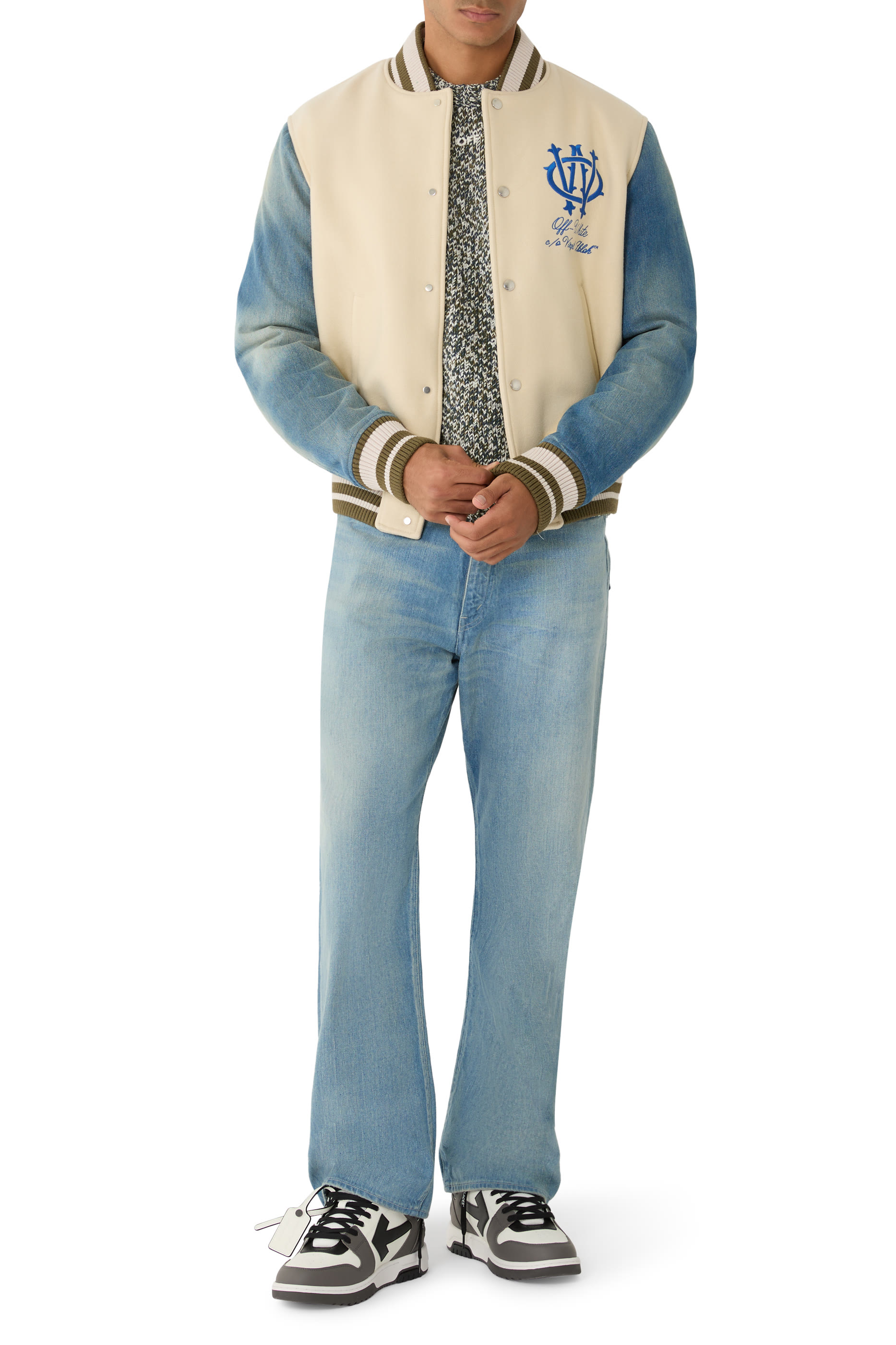 جاكيت بومبر بأكمام دنيم