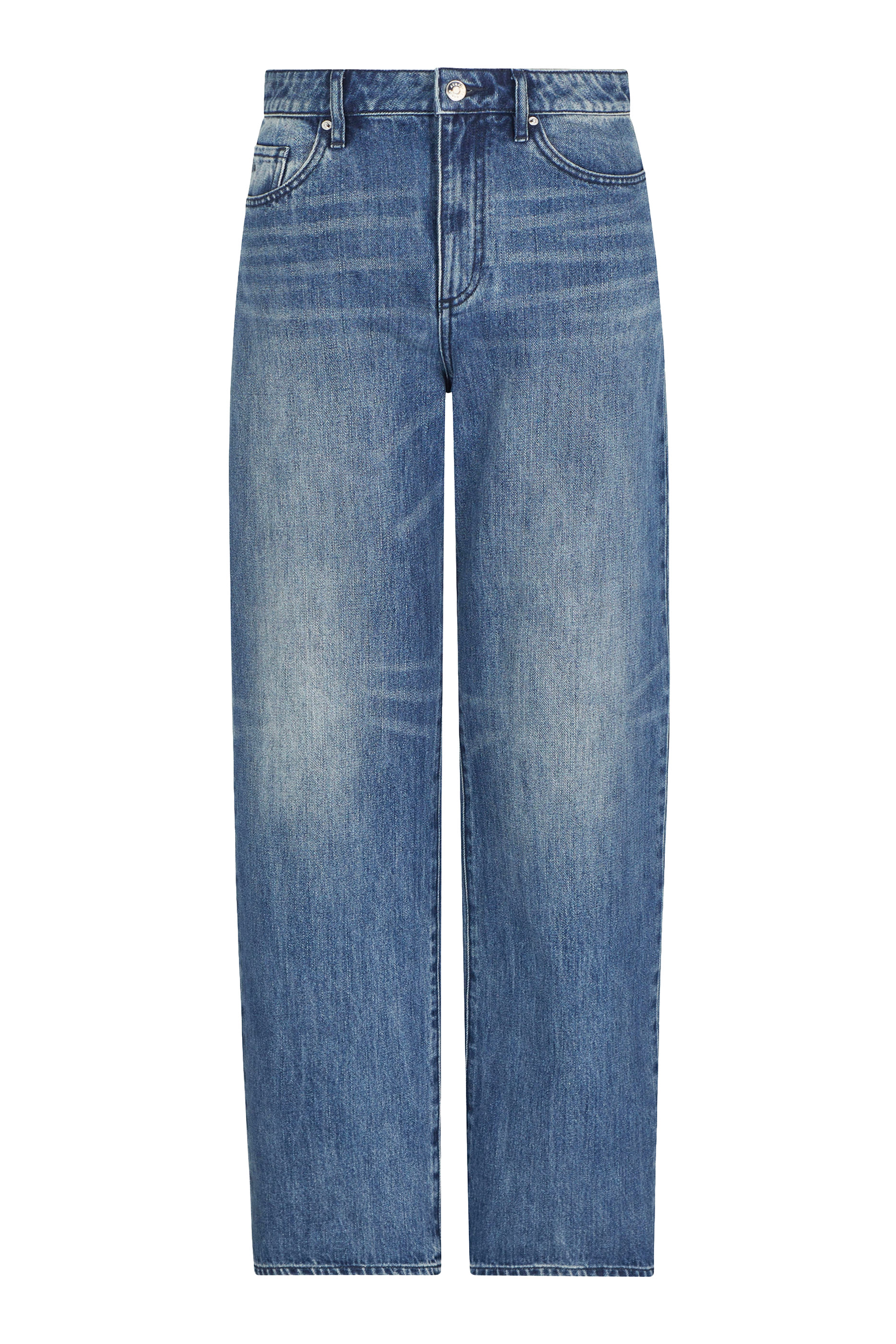 بنطال جينز بقصة مستقيمة