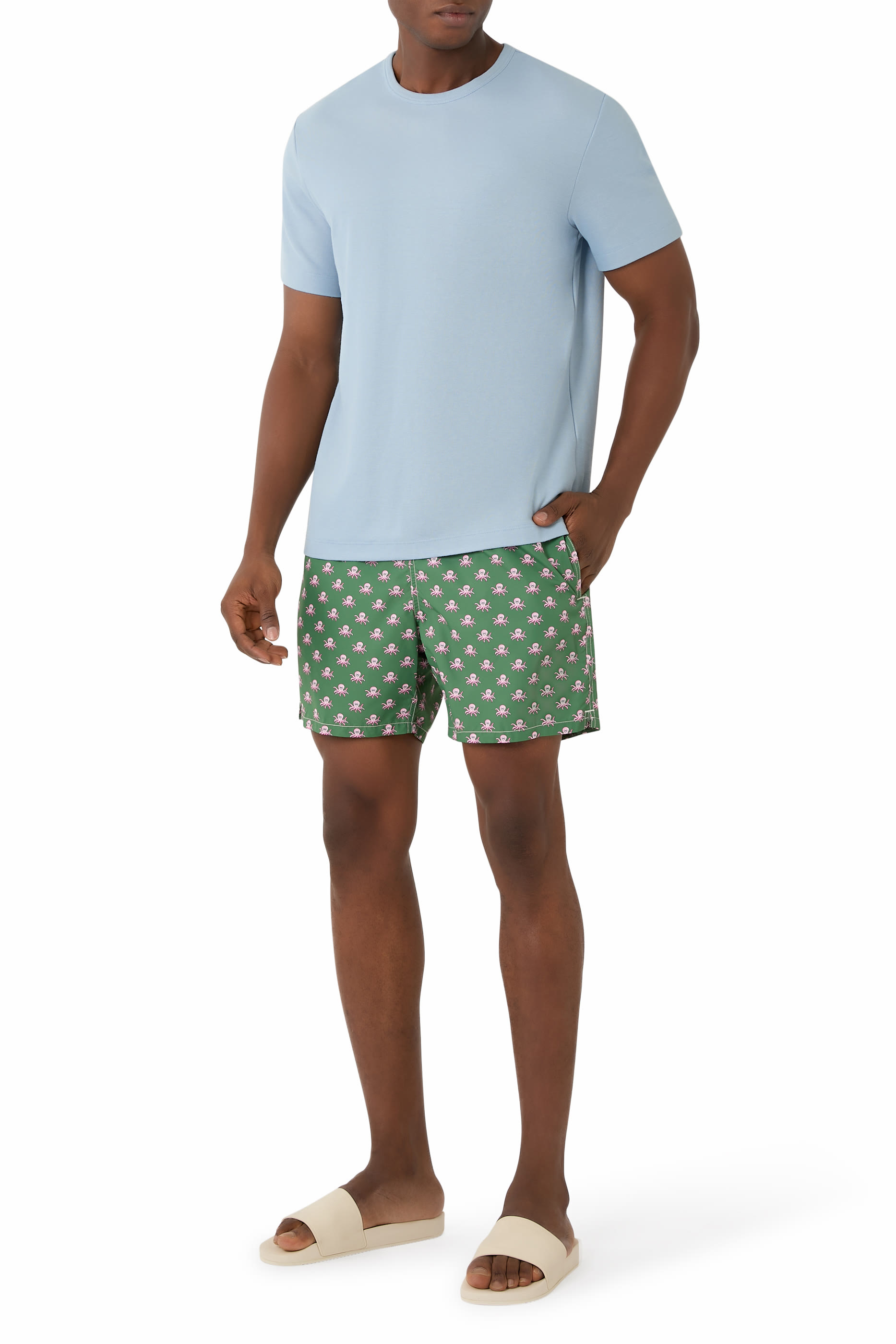 شورت سباحة بنقشة أخطبوط