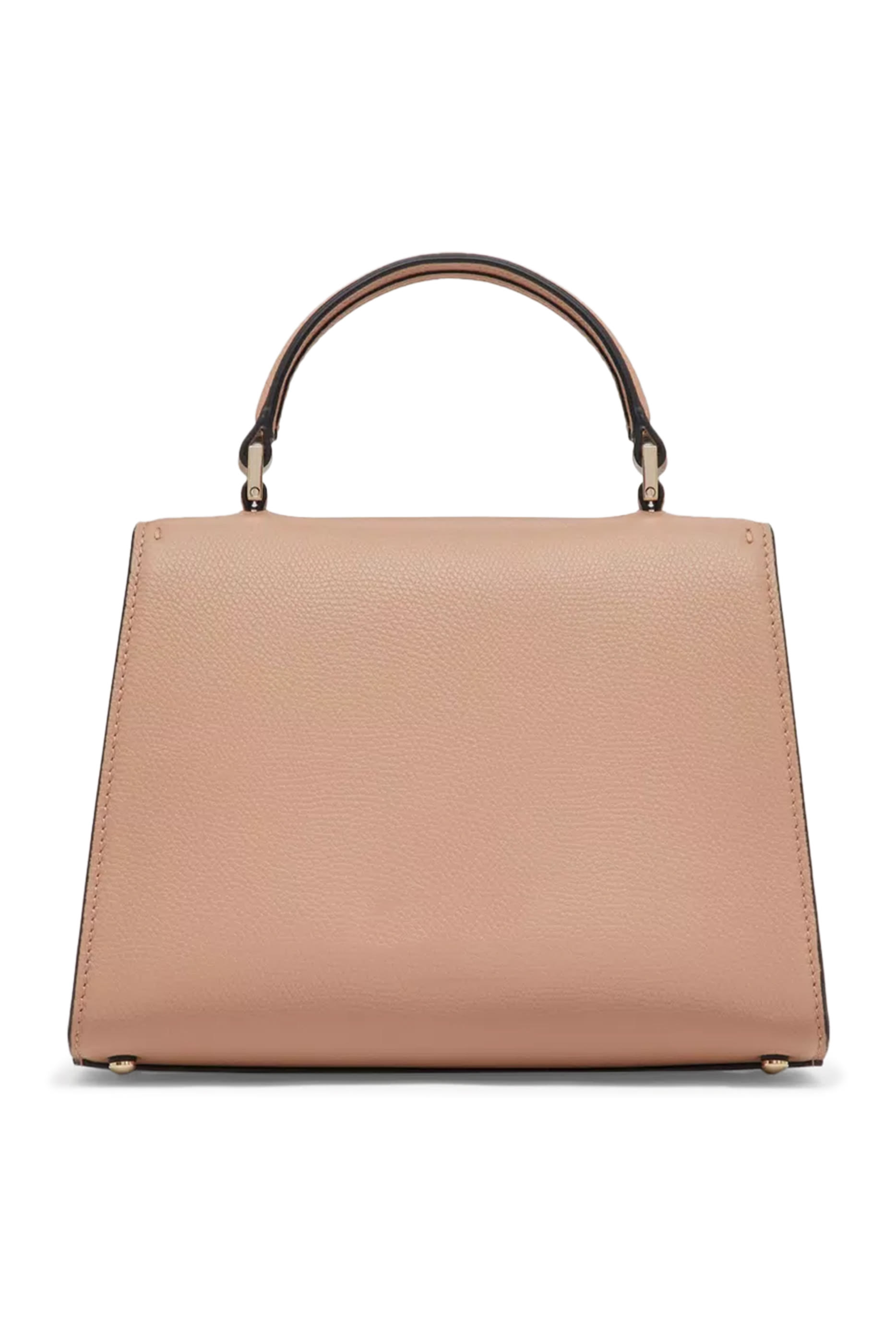 حقيبة يد صغيرة بشعار الماركة المرصع بأحجار براقة