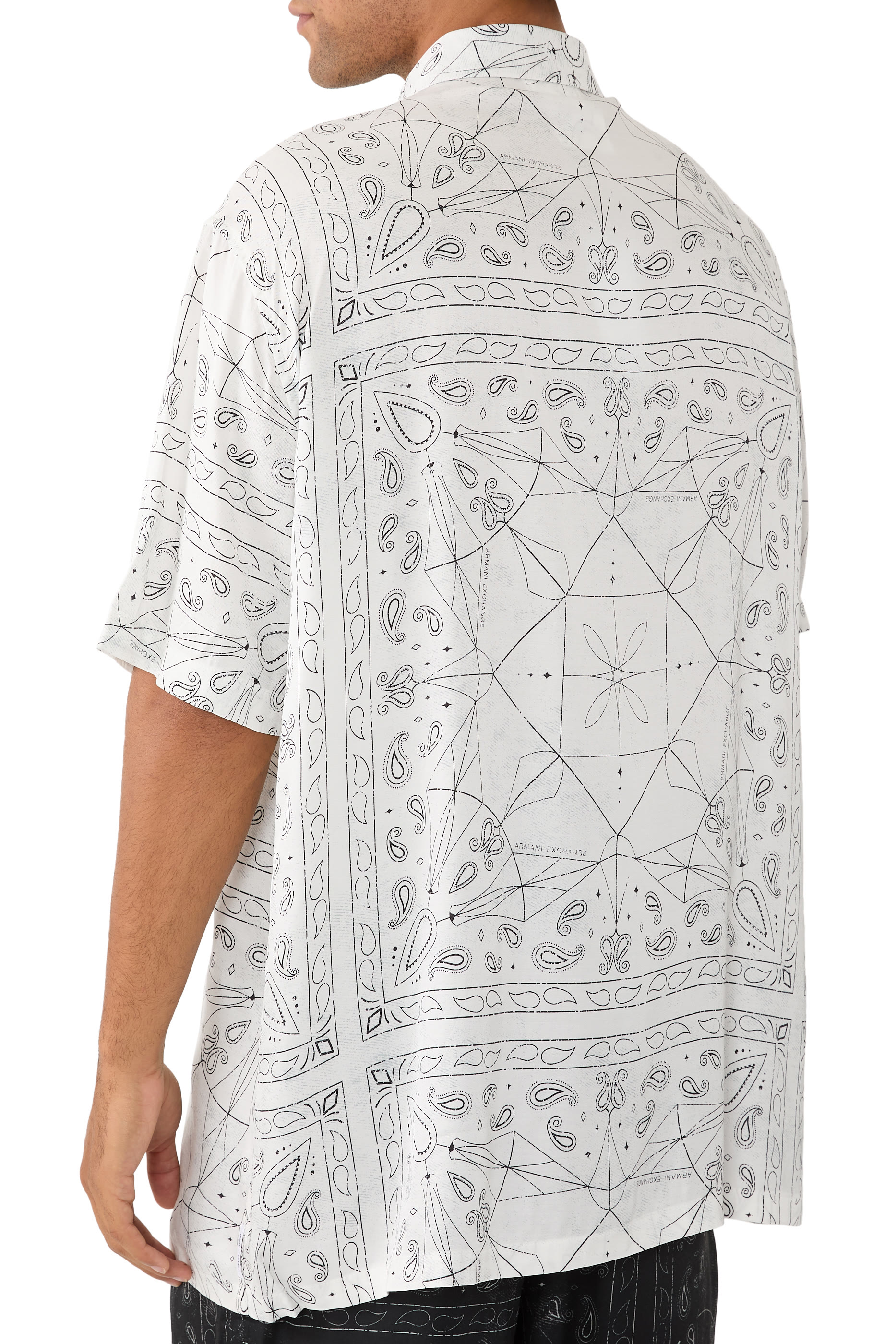 قميص ايه اس في بأكمام قصيرة فيسكوز