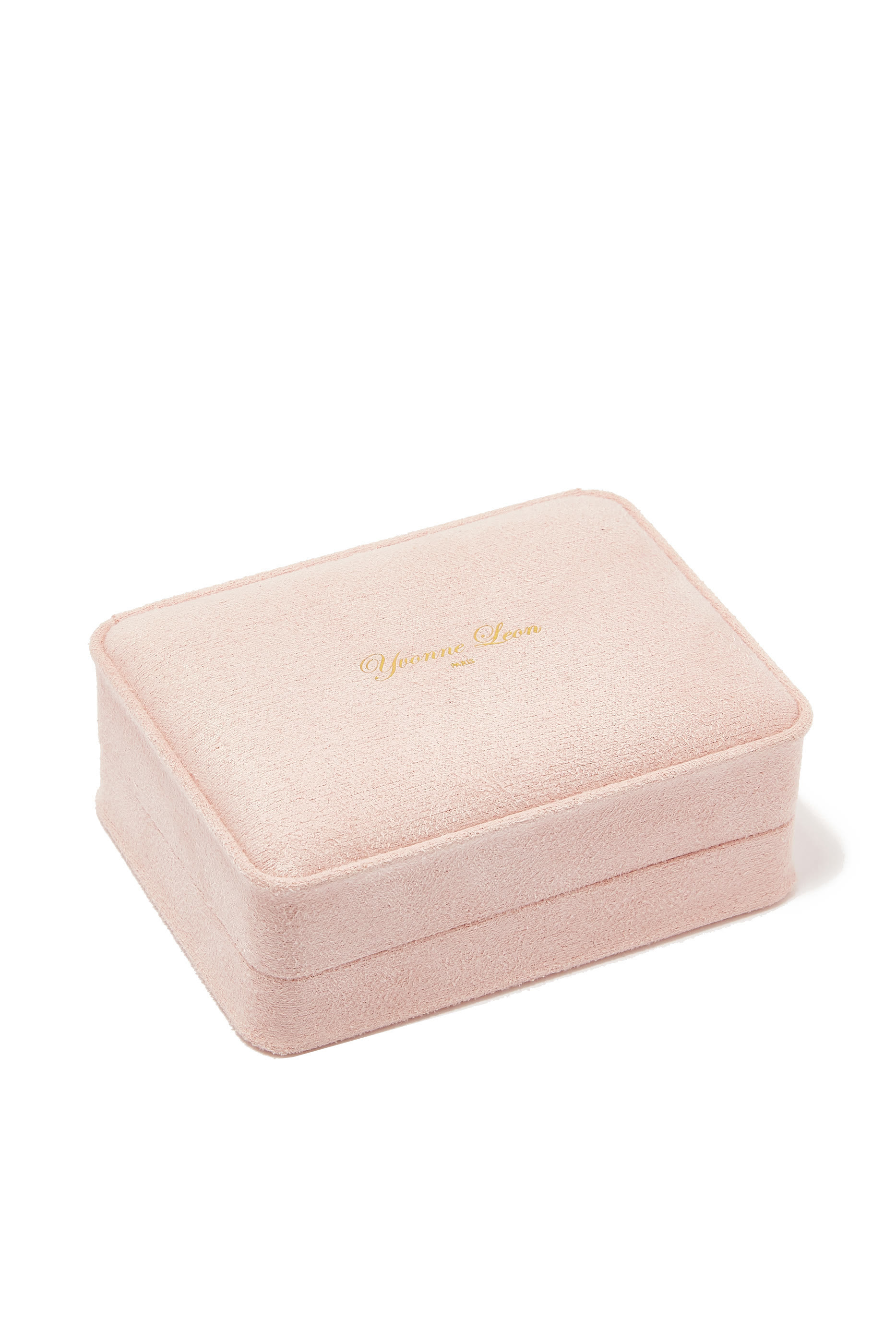 خاتم بتصميم وجه بيضاوي مرصع بالماس ذهب أبيض عيار 18