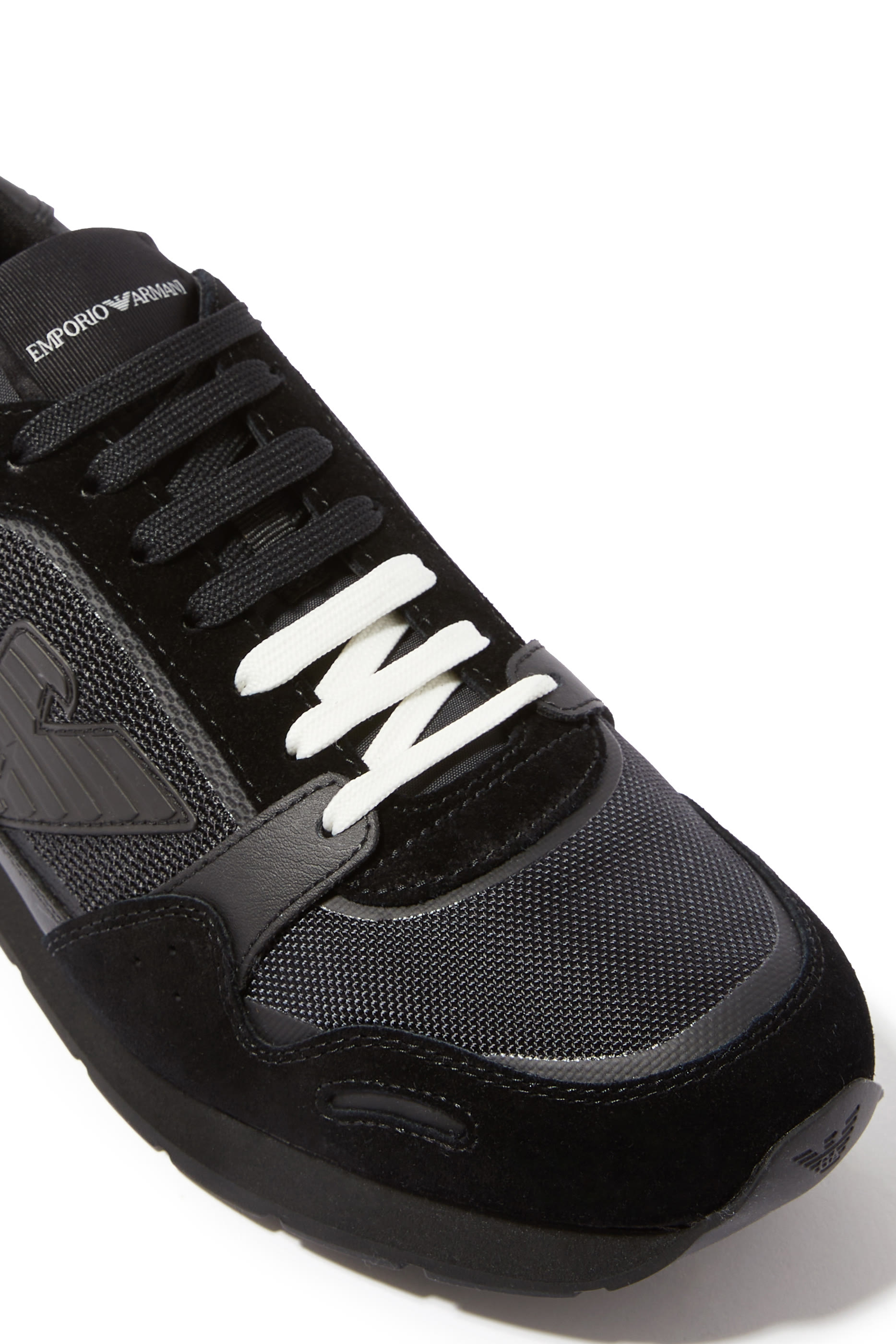 سنيكرز برقعة شعار الماركة قماش شبكي