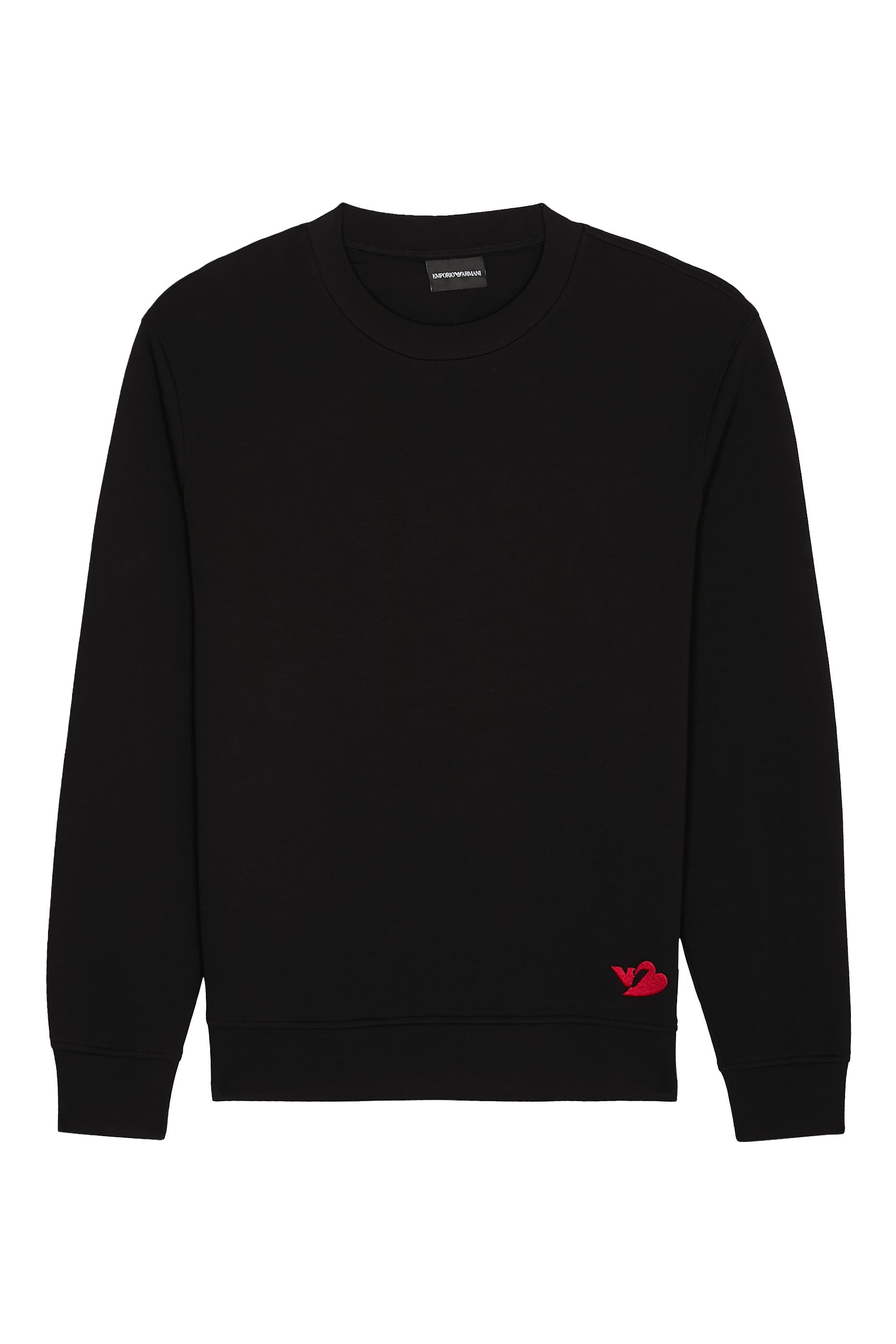 سويت شيرت بشعار النسر وقلب جيرسيه بحياكة مزدوجة