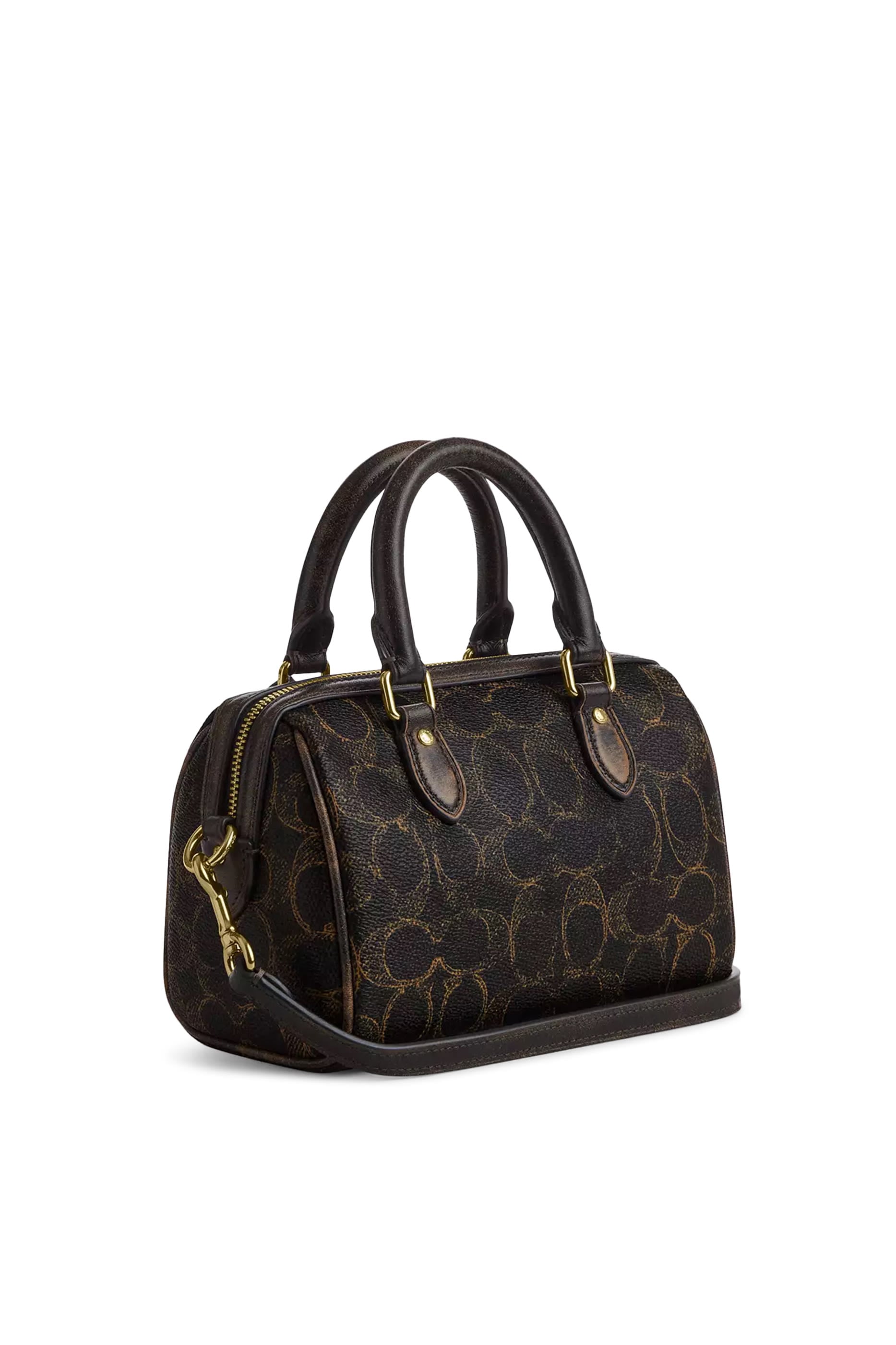 حقيبة كروس روان صغيرة قنب بنقشة شعار الماركة بتصميم قلوب مزينة بحلية