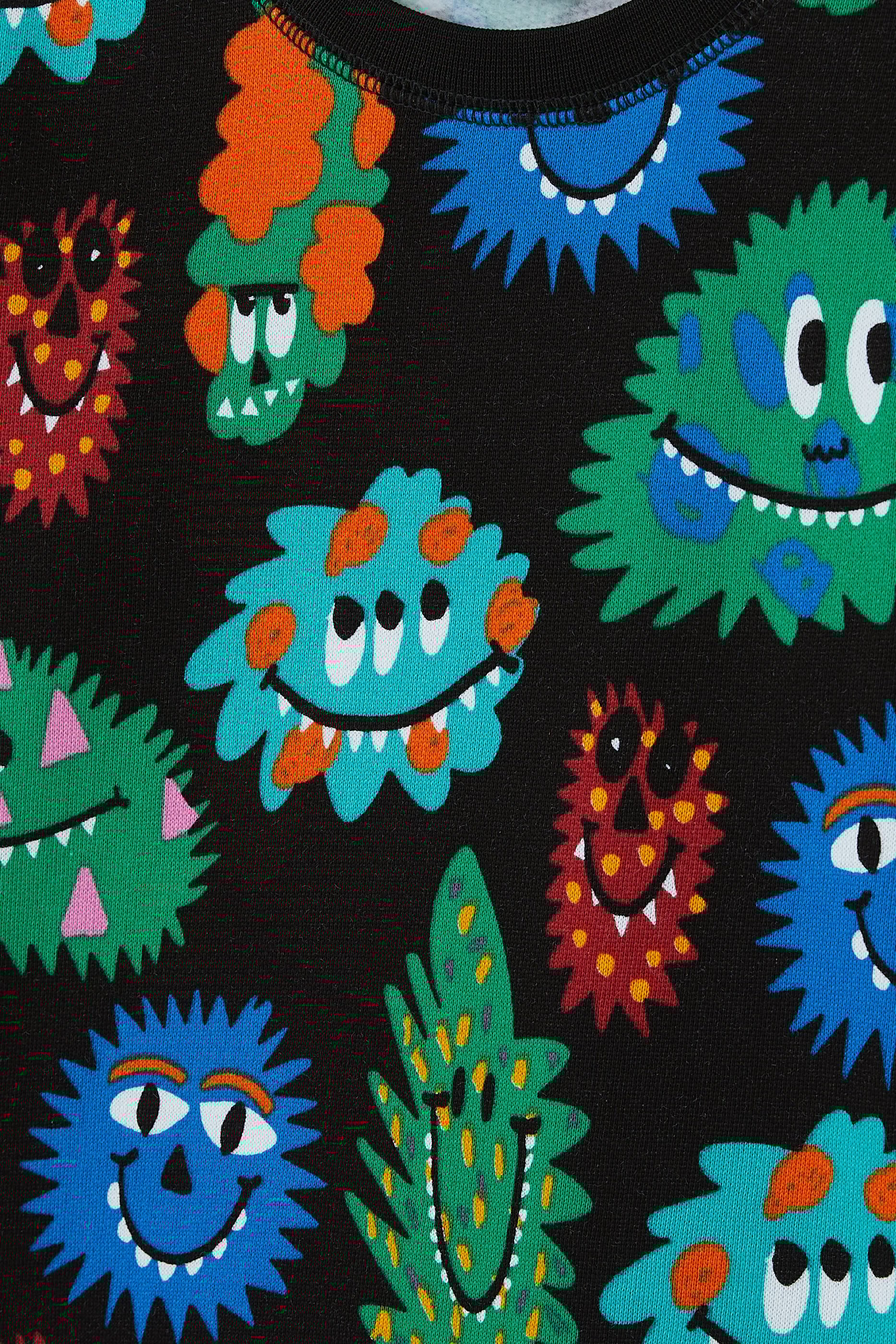 سويت شيرت بطبعات وحش قطن جرسيه للأطفال 