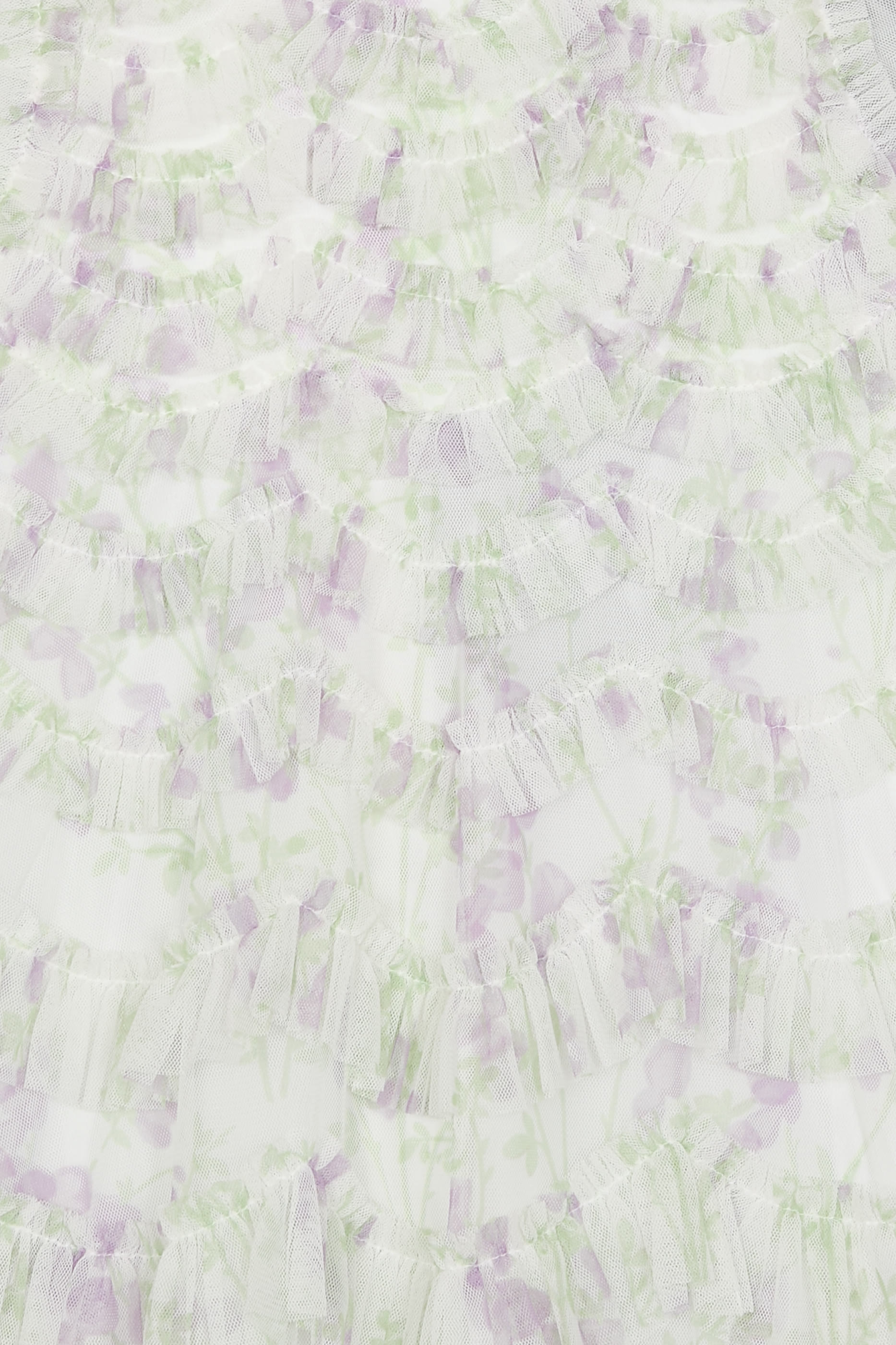 فستان تريلينج بنقشة زهور وكشكش وتفاصيل صدفية للأطفال