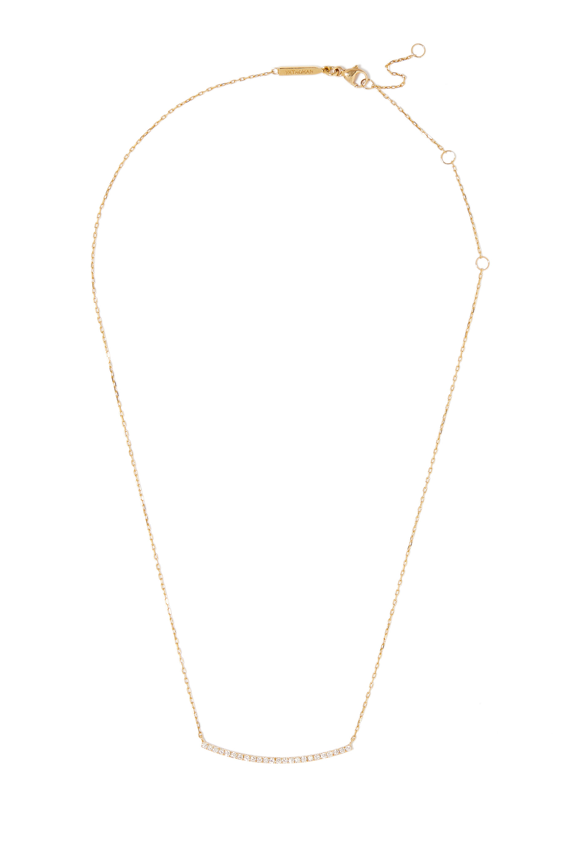 قلادة سلسلة كيرف مرصعة بالماس ذهب ‏أصفر عيار 18