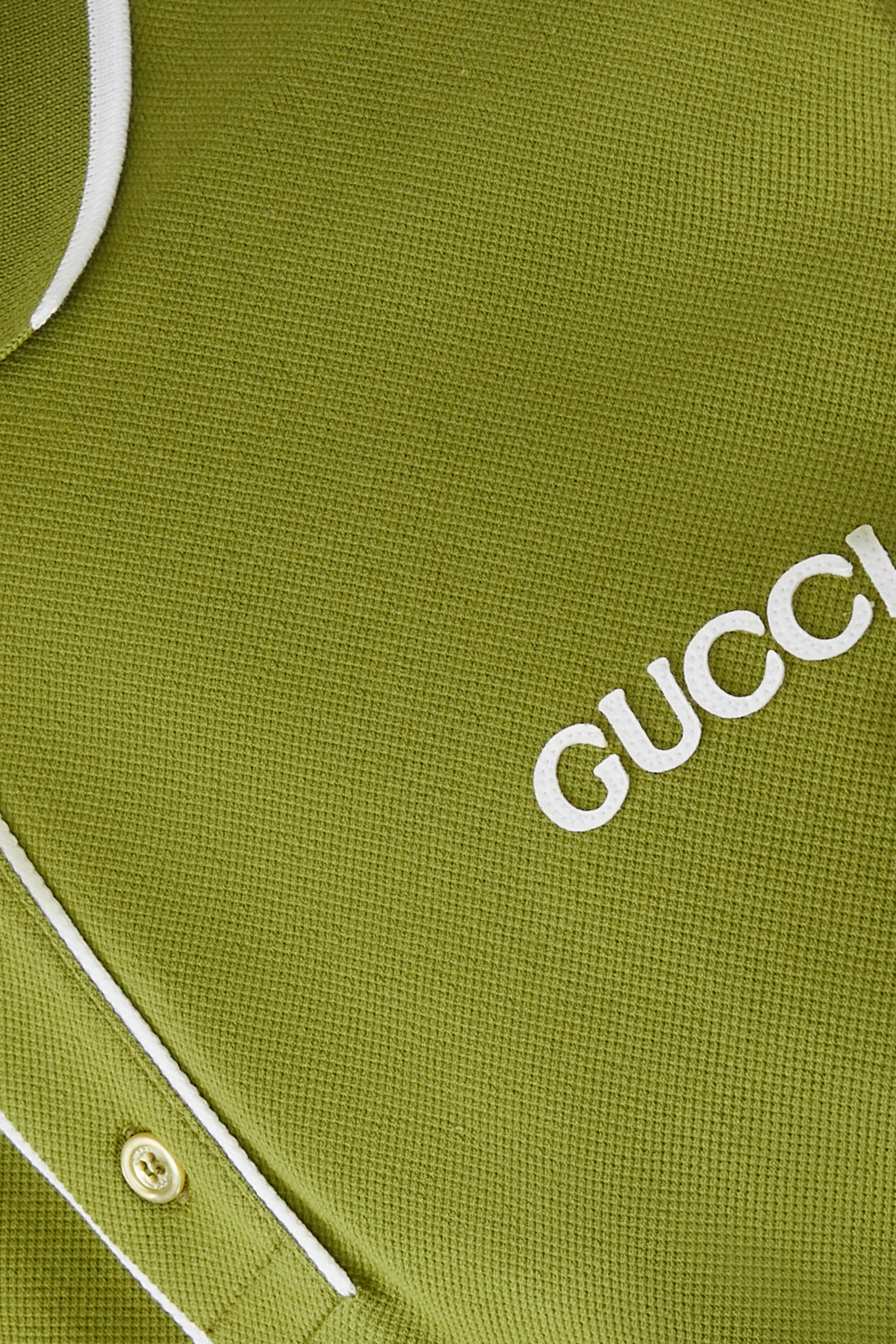 قميص بولو بشعار الماركة قطن بيكيه مطاطي