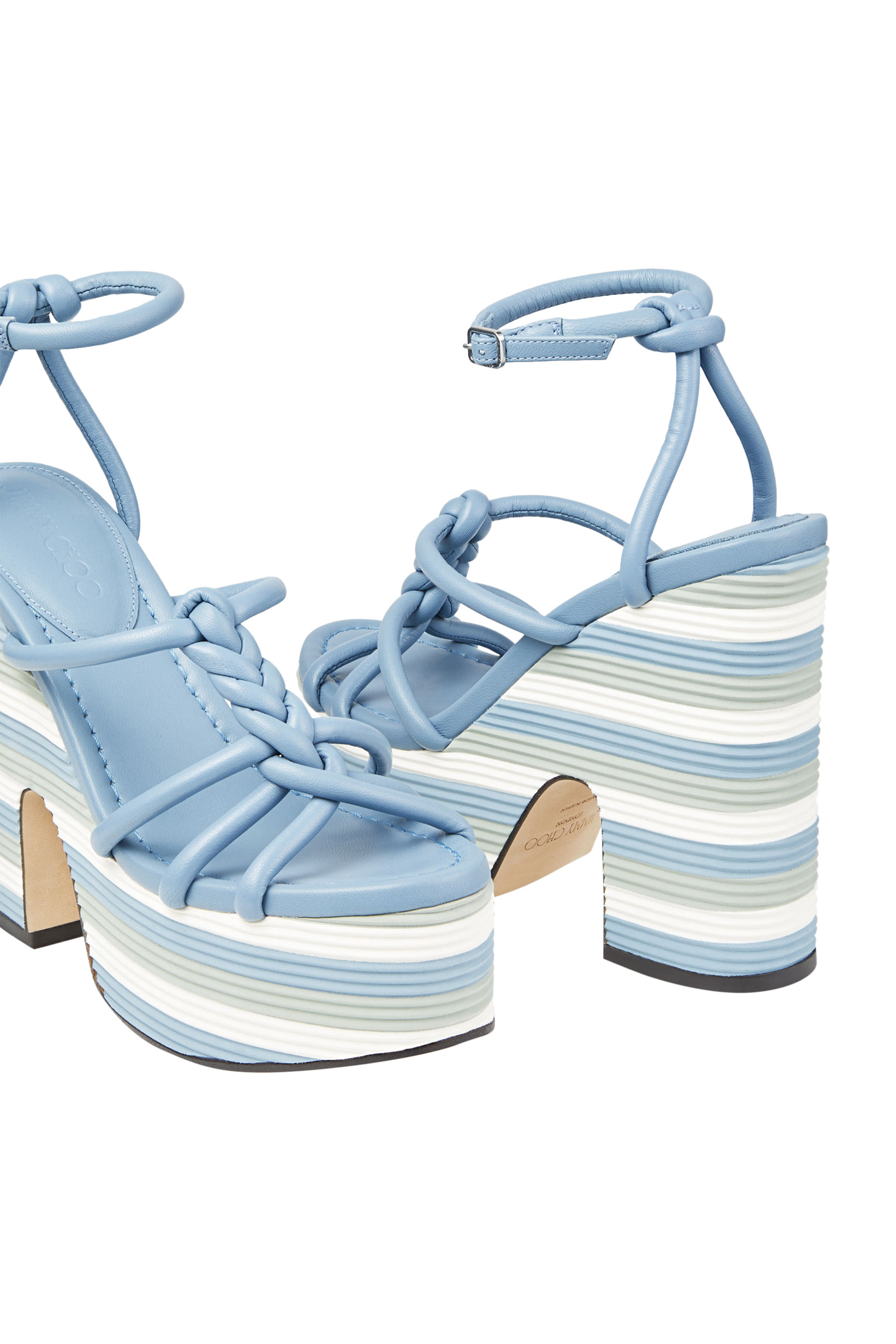 صندل كلير 130 بكعب ويدج جلد