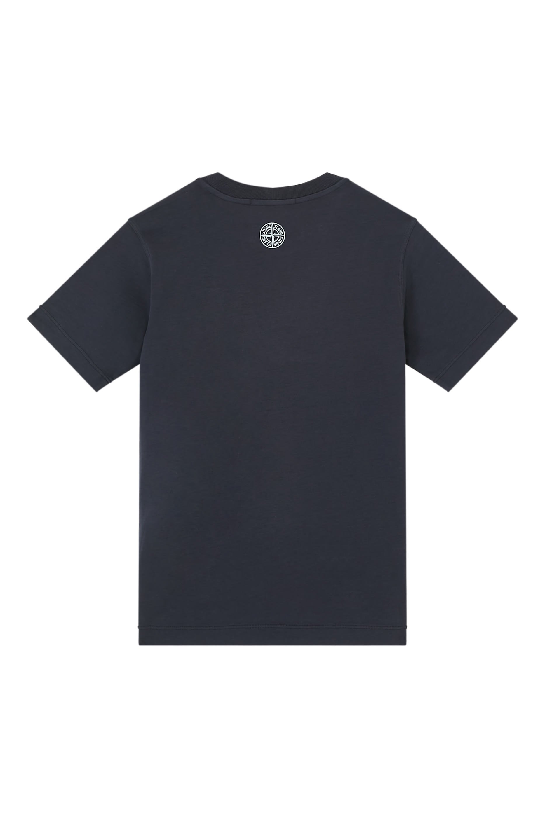 تيشيرت بأكمام قصيرة وطبعة شعار الماركة للأطفال