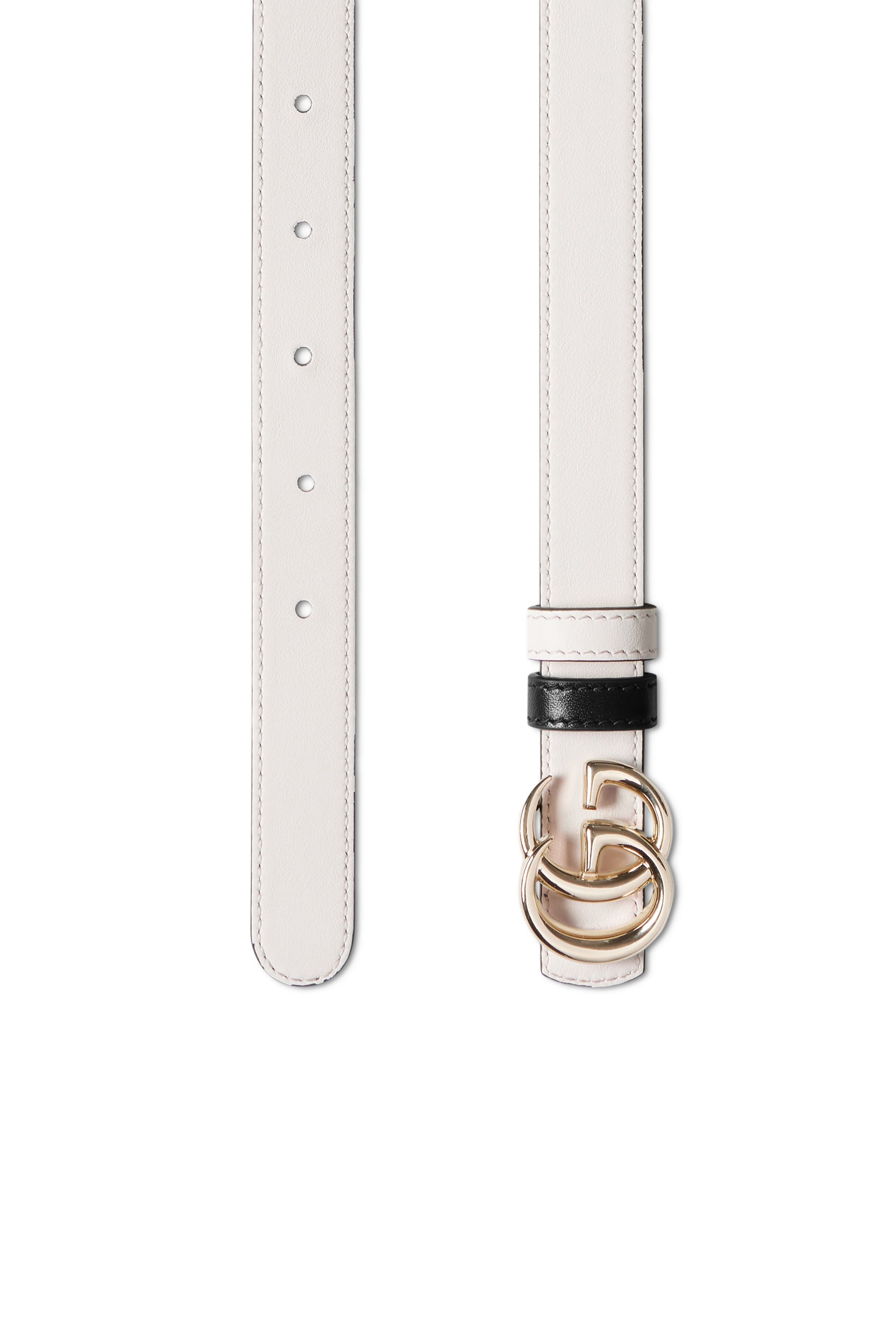 حزام مارمونت رفيع بتصميم وجهين بنقشة حرفي شعار الماركة