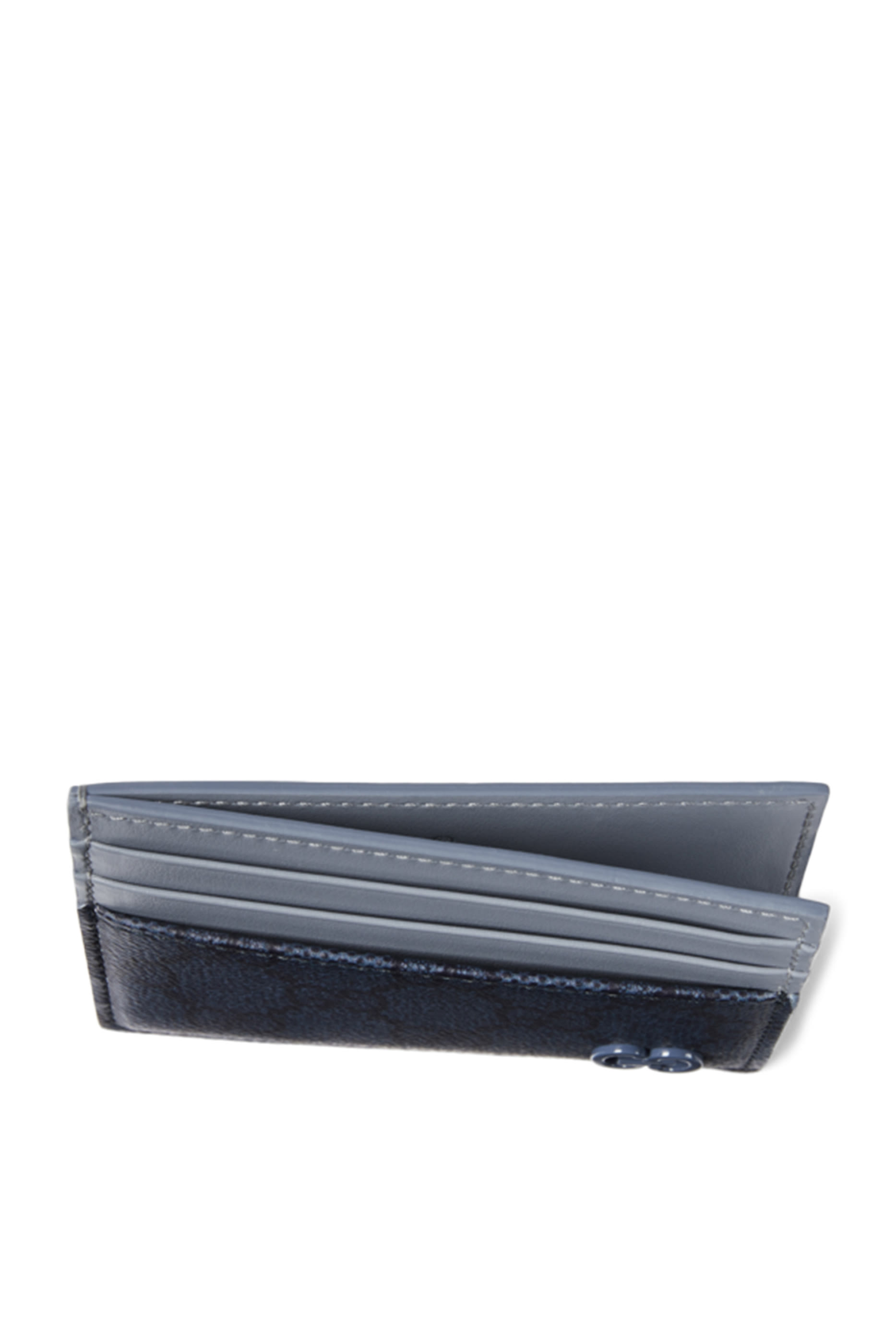 حافظة بطاقات بنقشة حرفي شعار الماركة