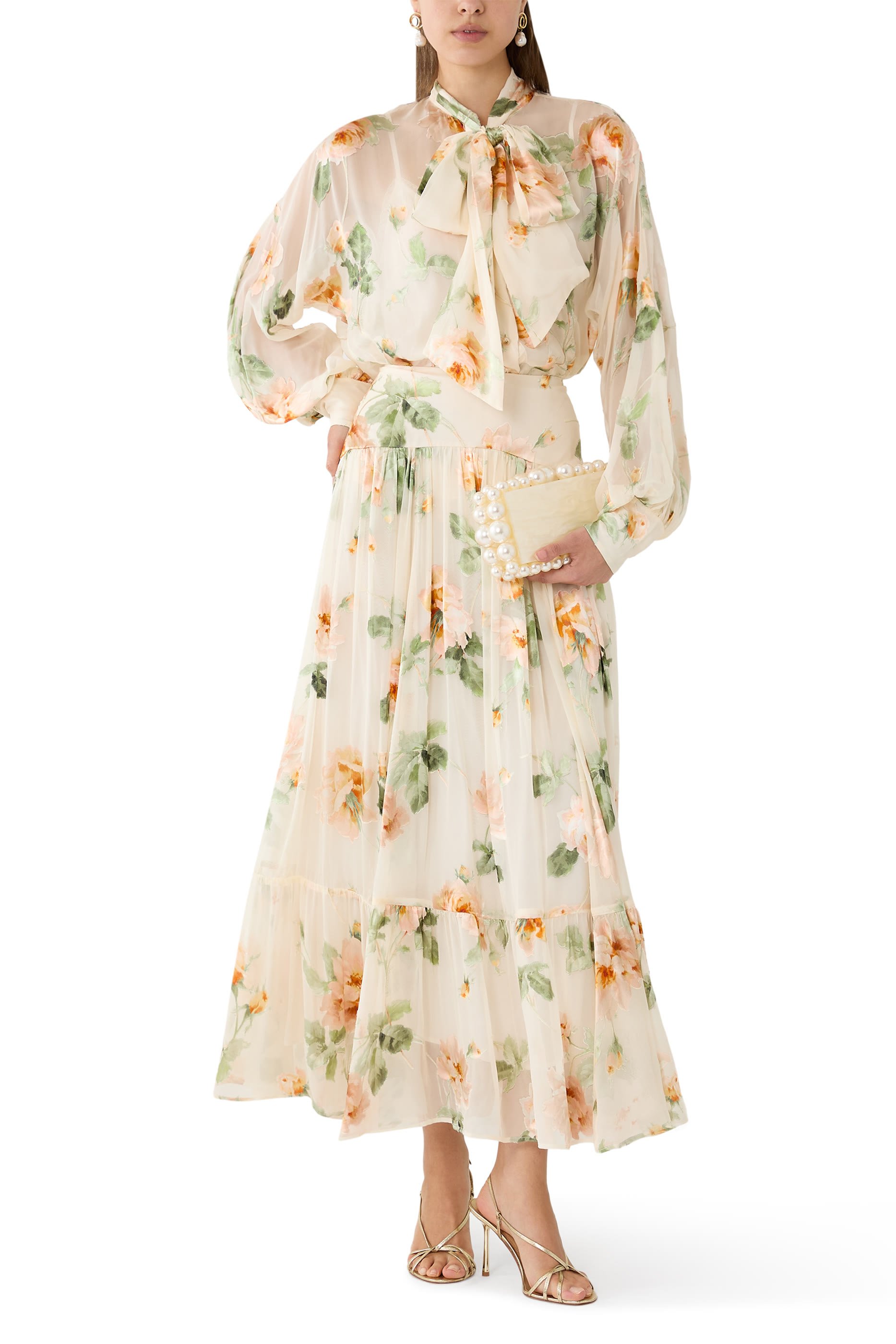 تنورة كاروسل بيرن اوت بقصة متوسطة الطول