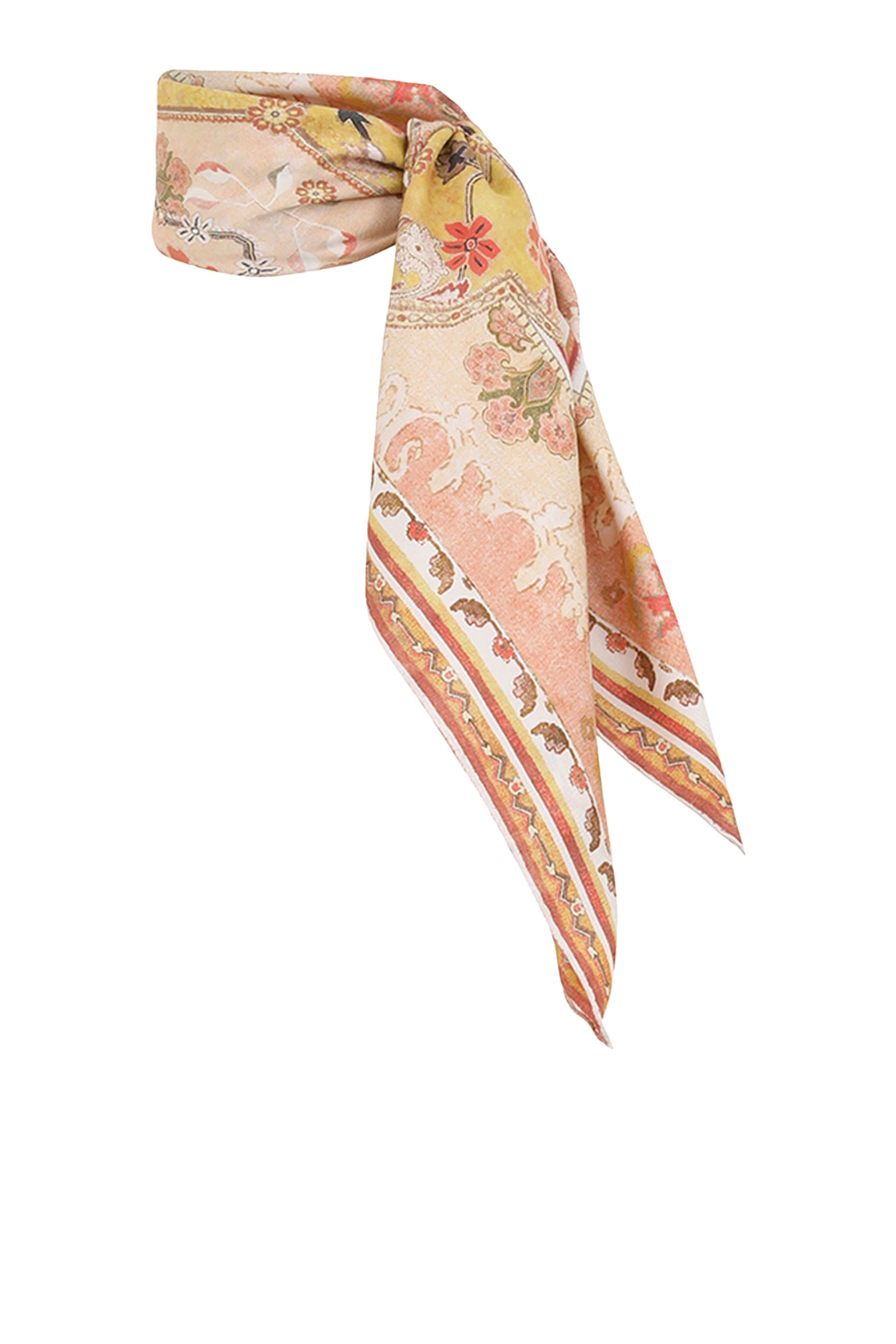 وشاح مربع حرير بطبعات