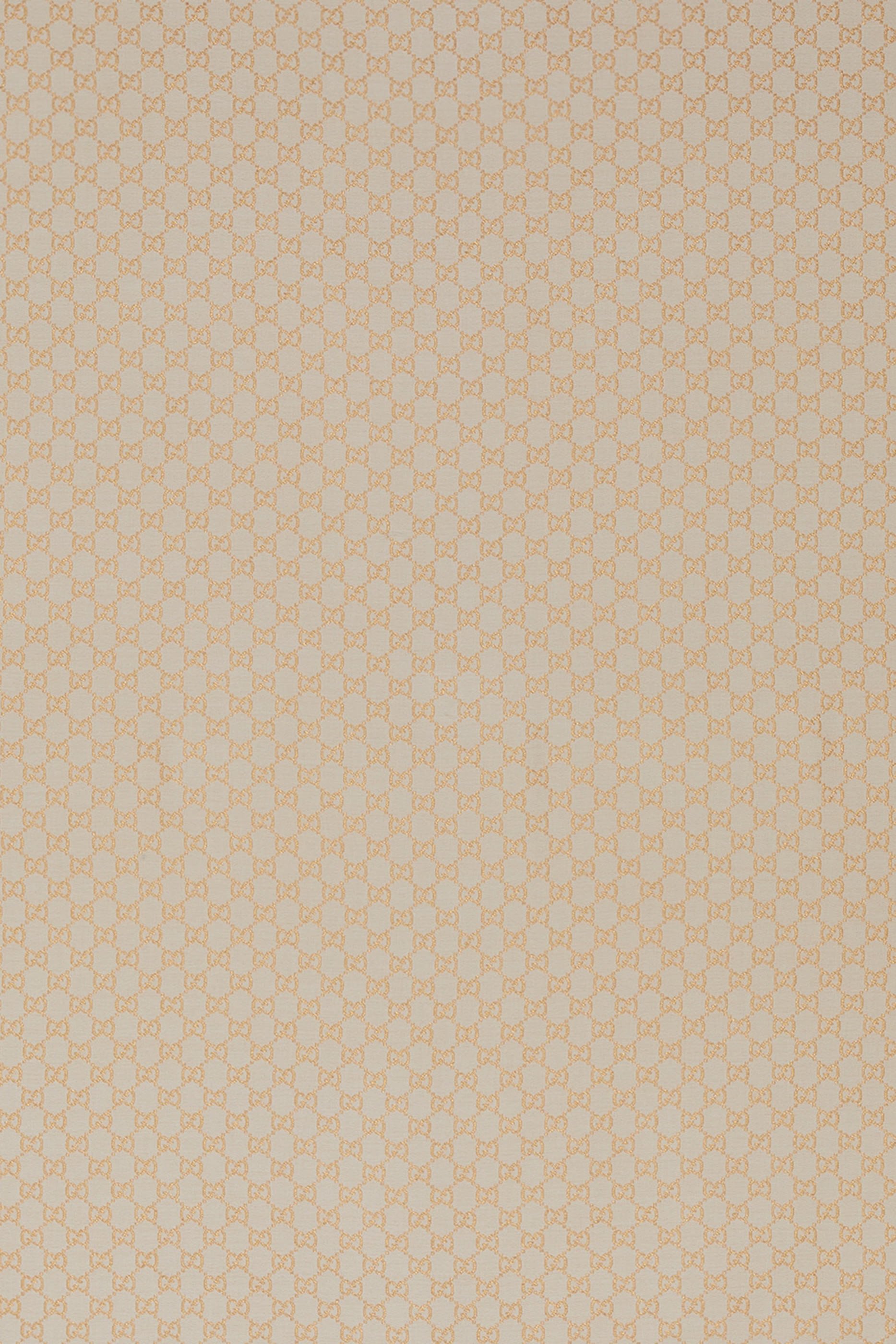 شال لاميه صوف وحرير بنقشة حرفي شعار الماركة جاكار