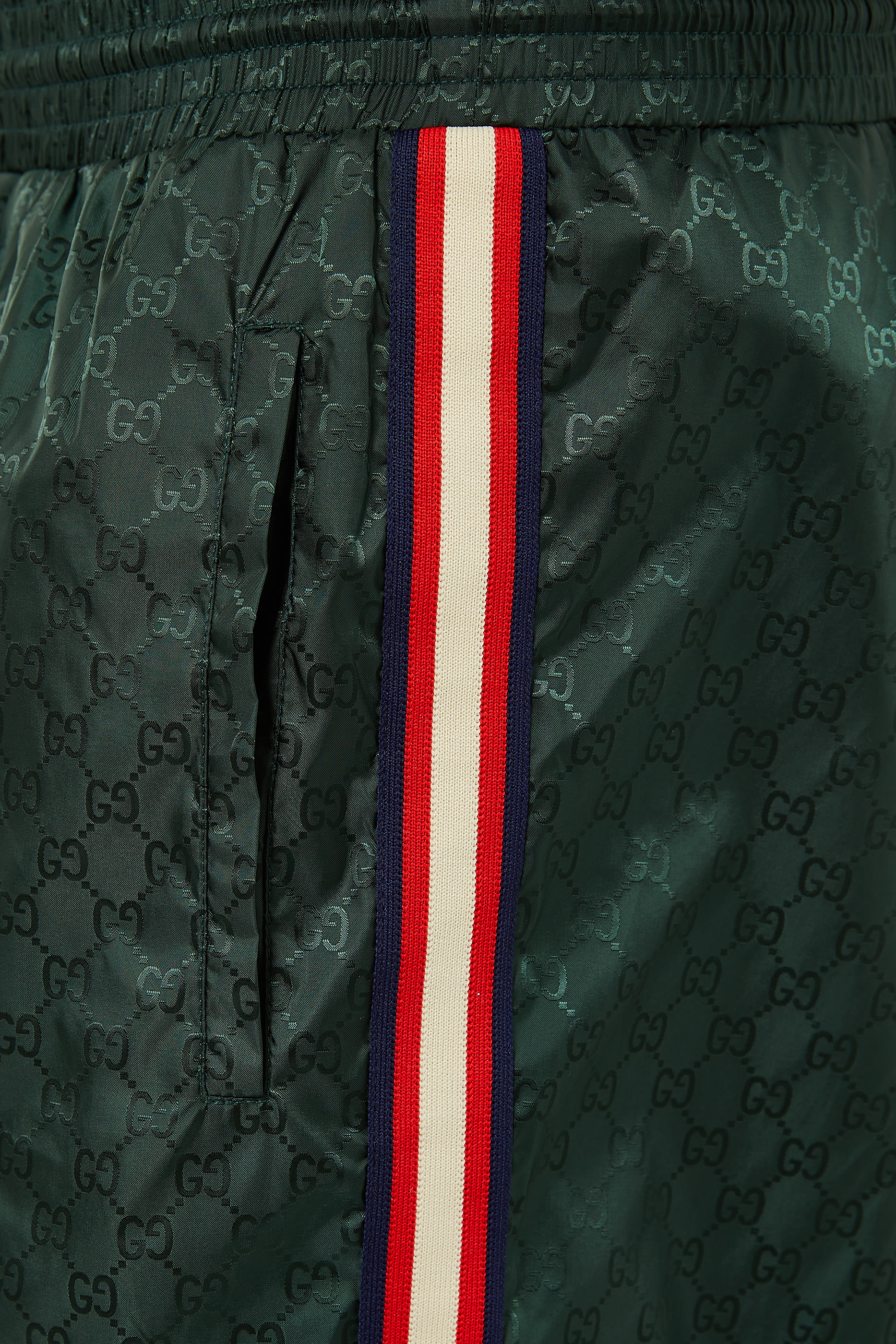 شورت سباحة جاكار ونايلون بشعار حرفي الماركة