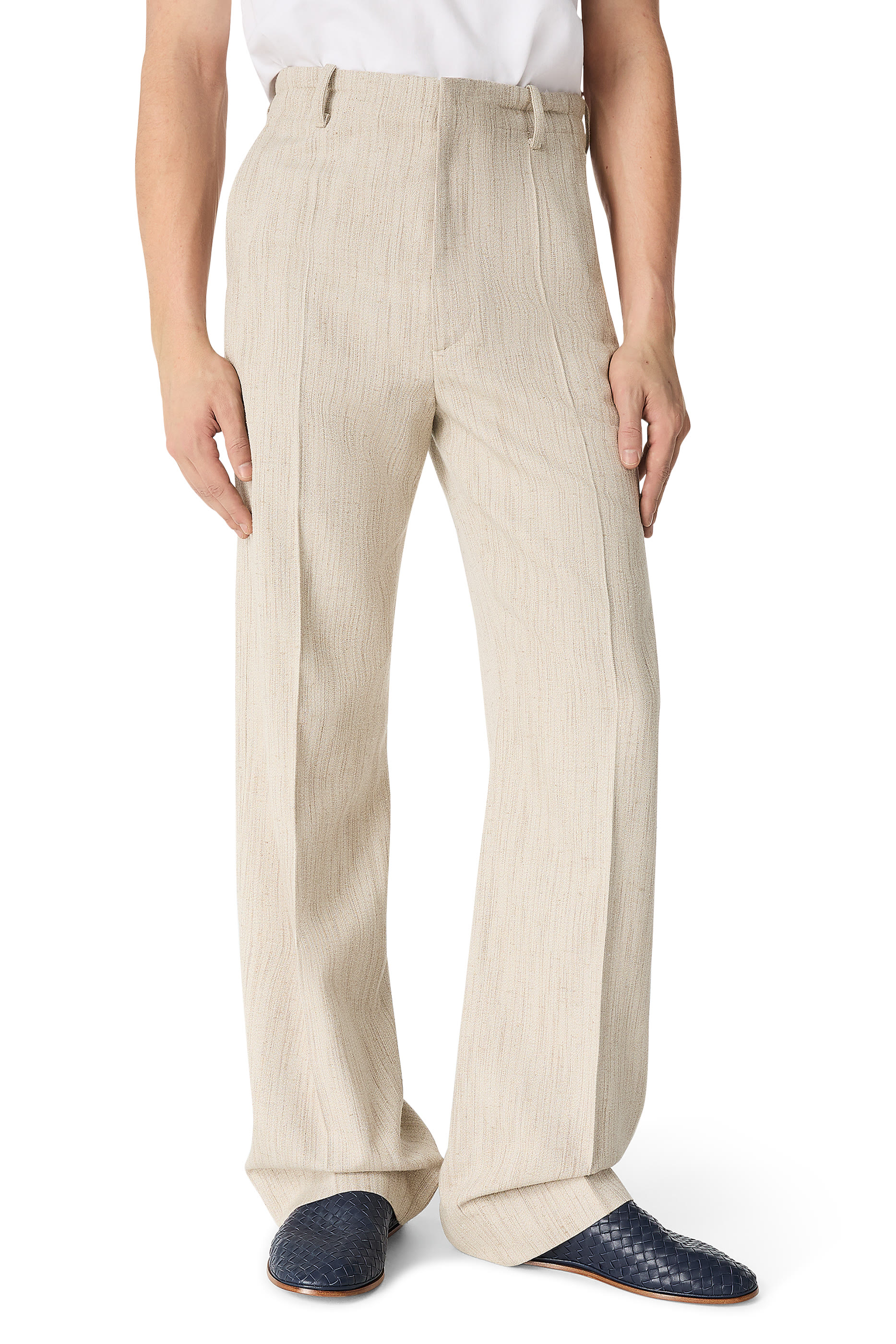 حذاء سهل الارتداء جلد مجدول