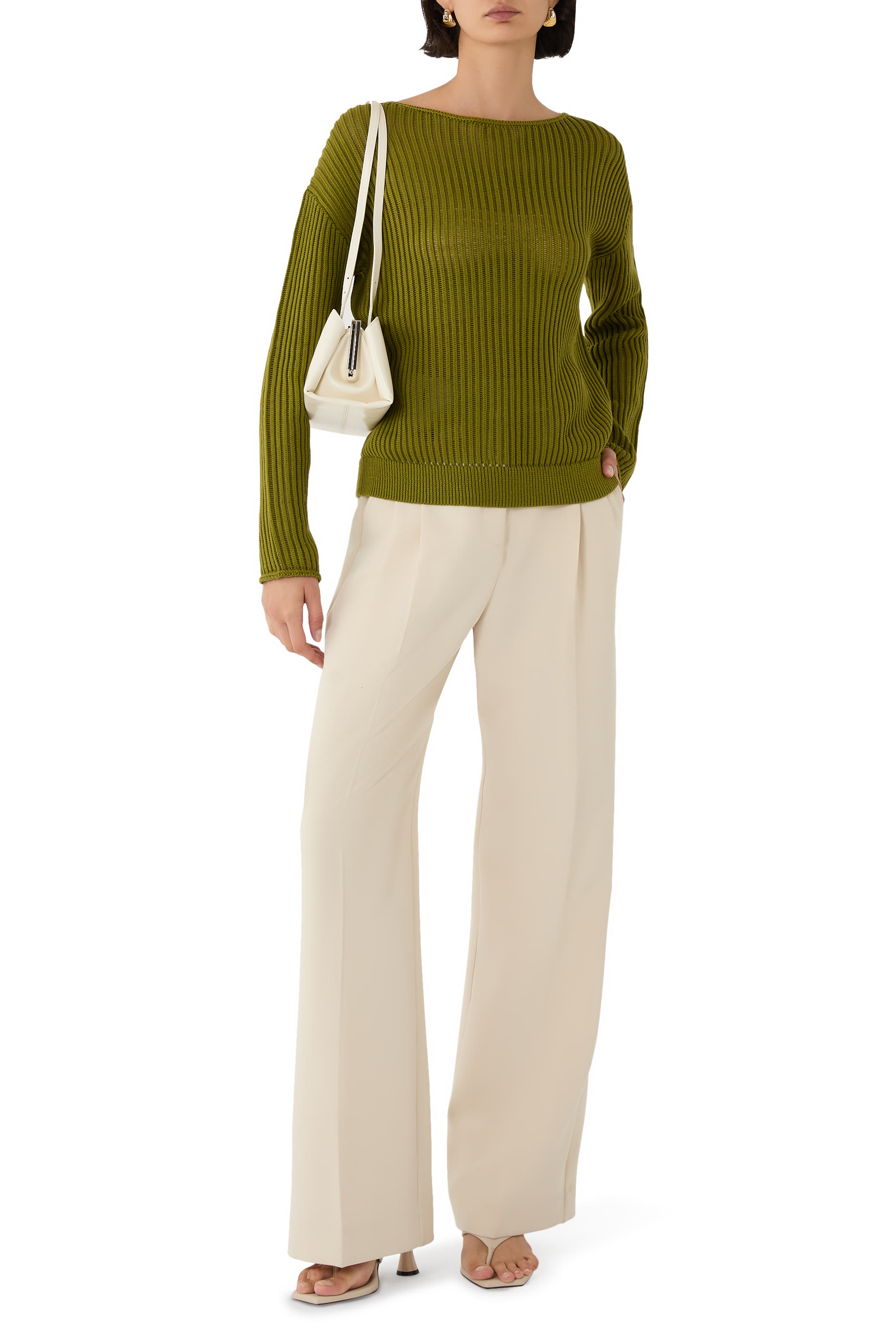 كنزة مضلعة قطن بيما