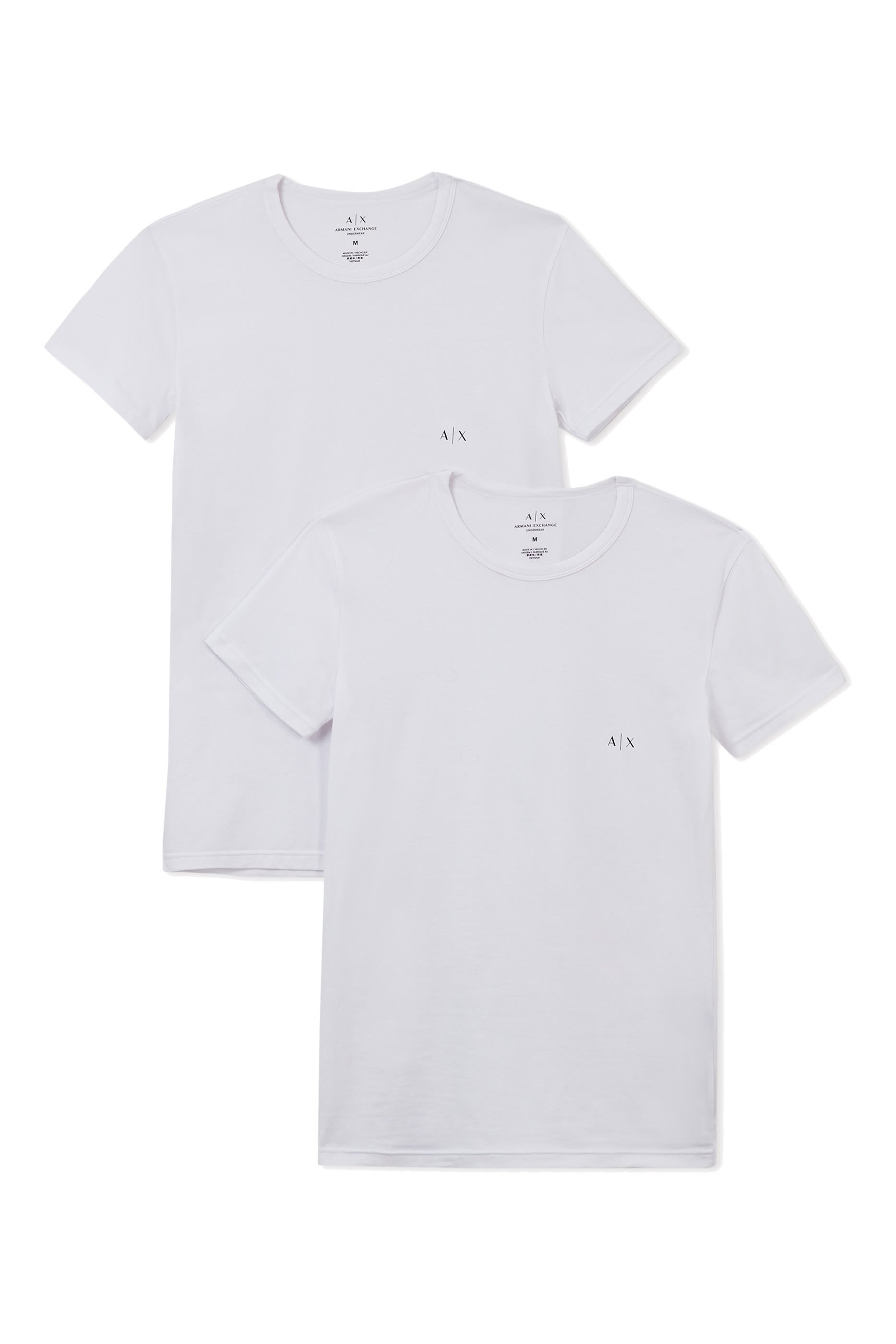 طقم تيشيرت بياقة مستديرة وطبعة شعار الماركة 