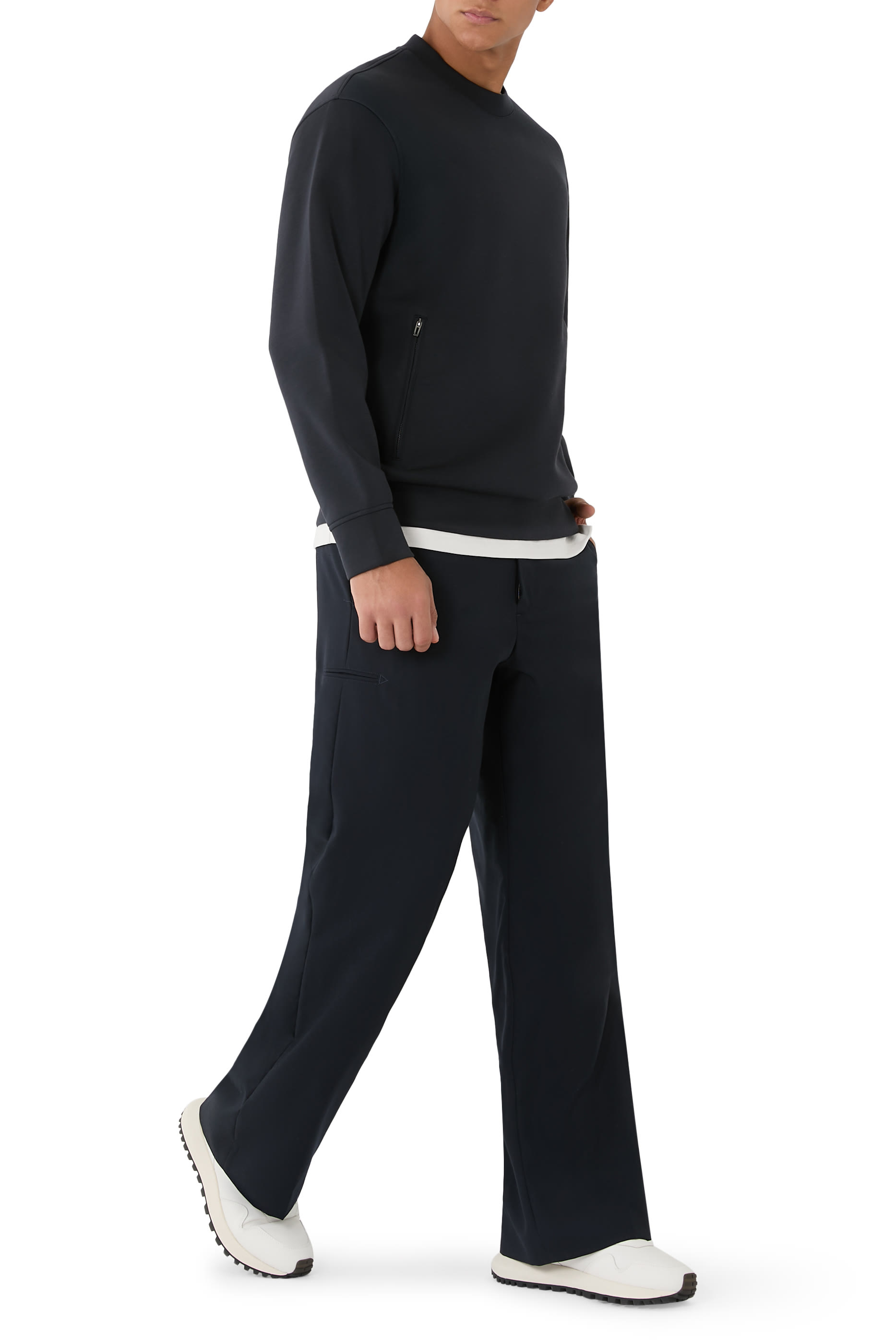 سويت شيرت بجيوب بسحاب جيرسيه