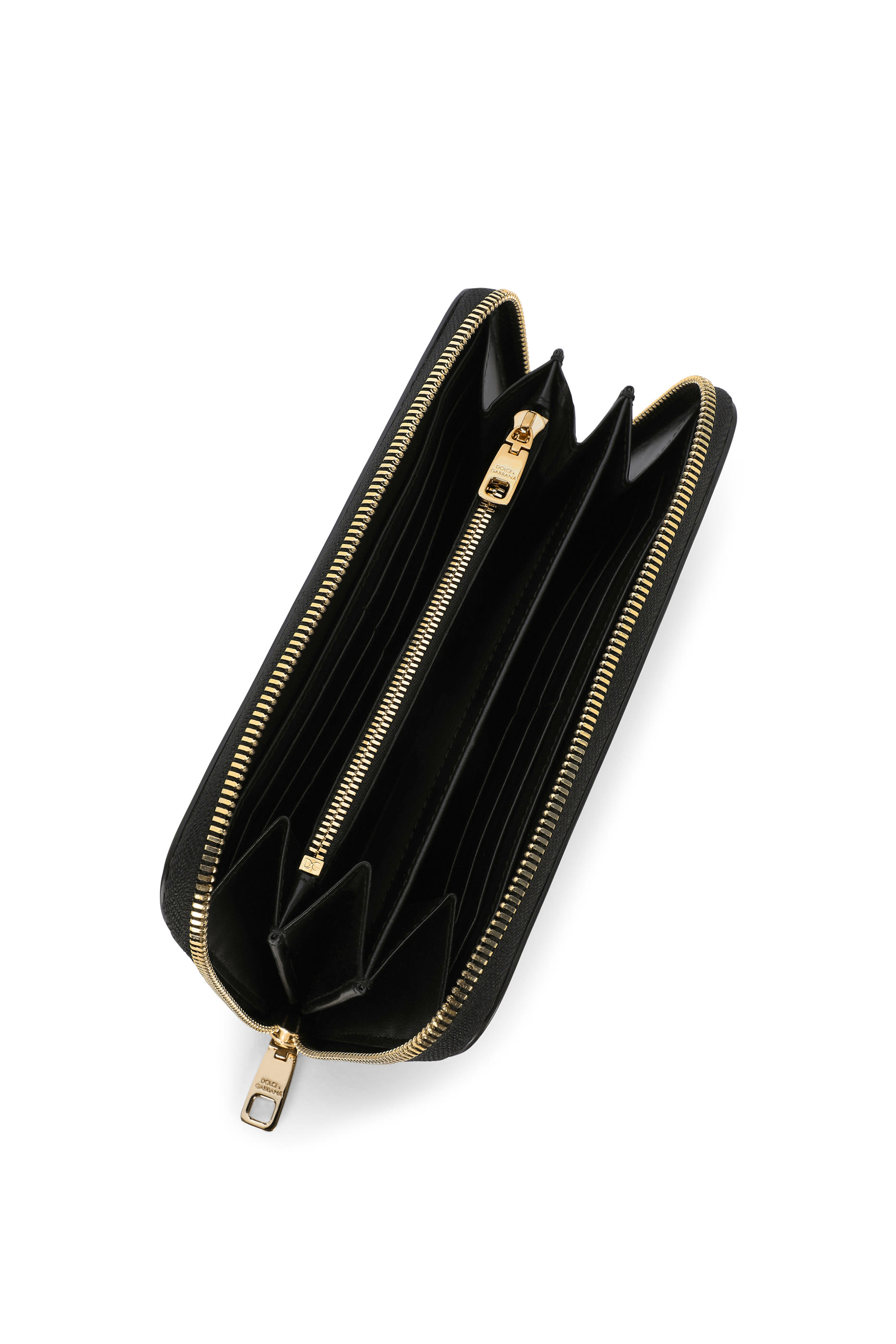 محفظة بسحاب محيط وشعار الماركة جلد