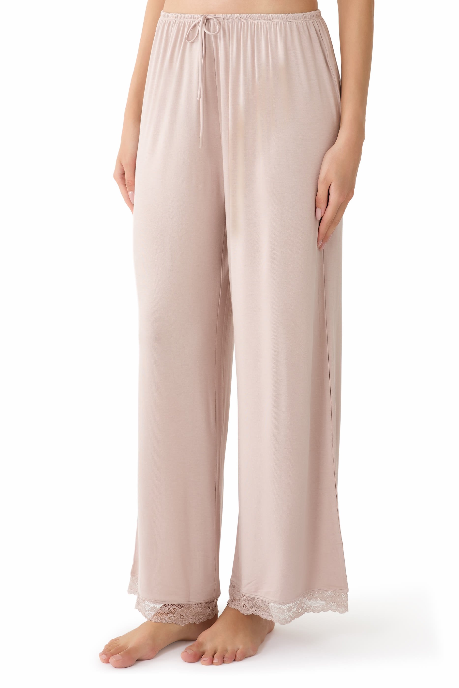 Jersey Lace Hem Pajama Set