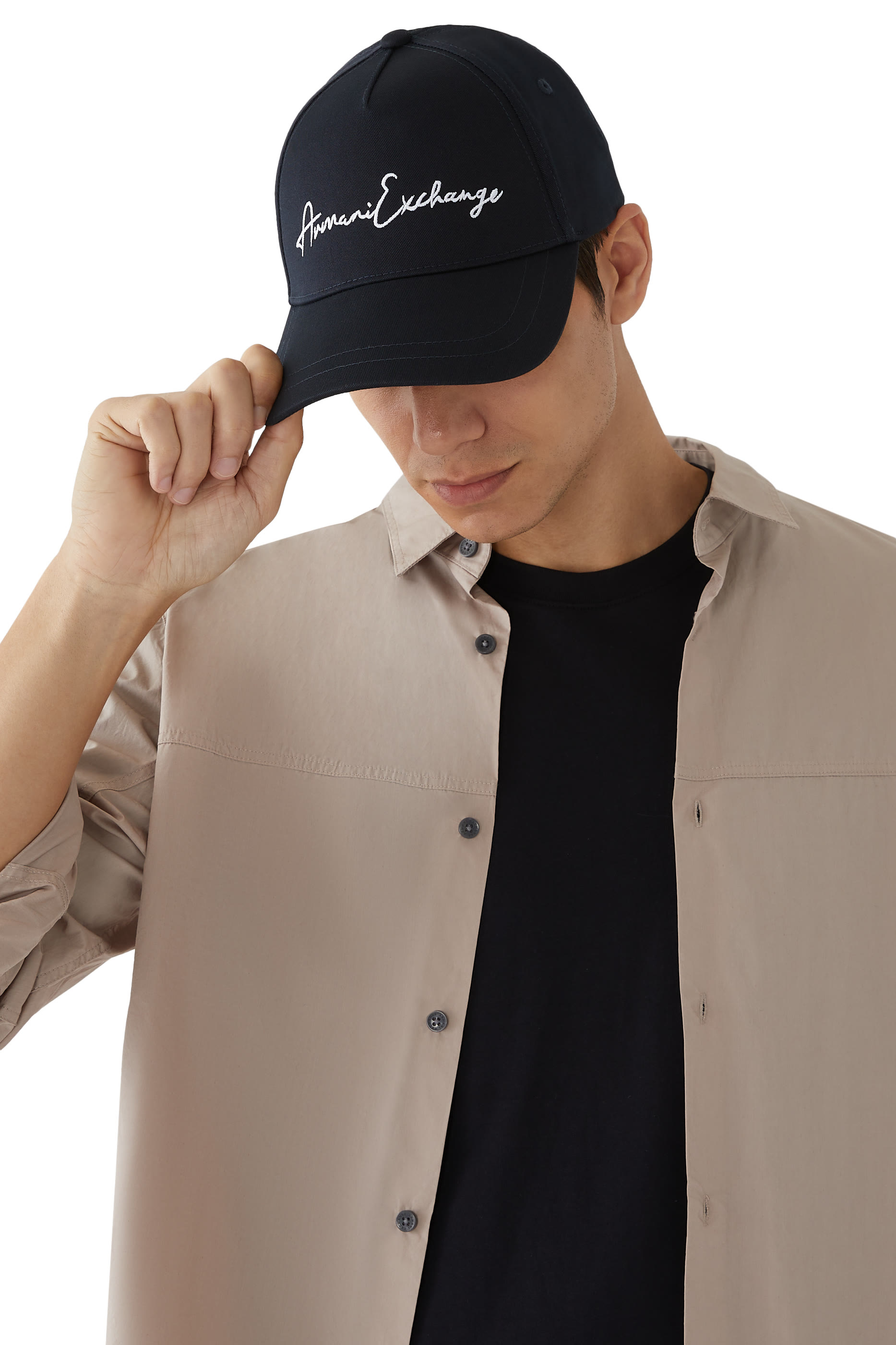 قبعة بيسبول بشعار الماركة قطن