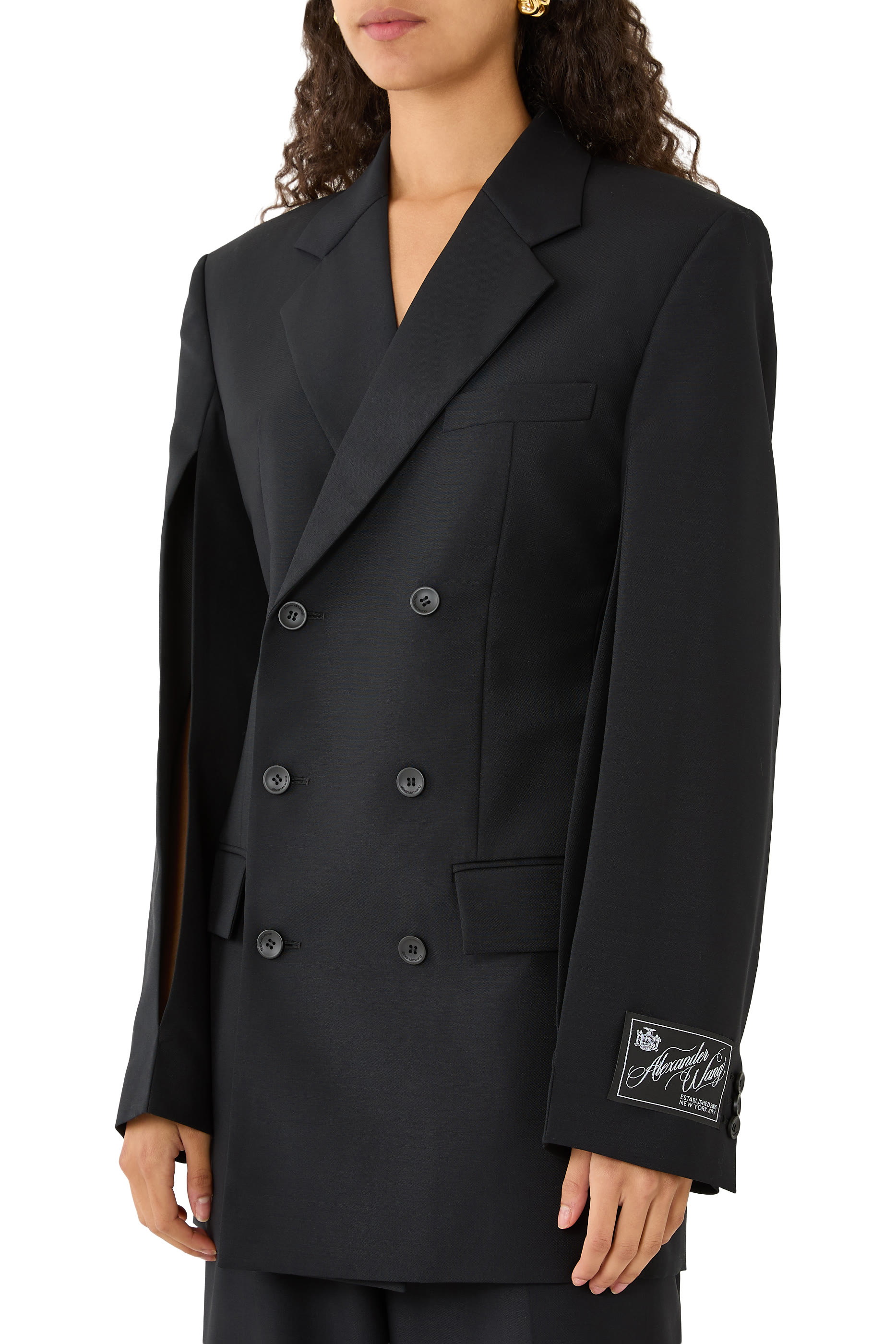 فستان بنمط بليزر بصفي أزرار