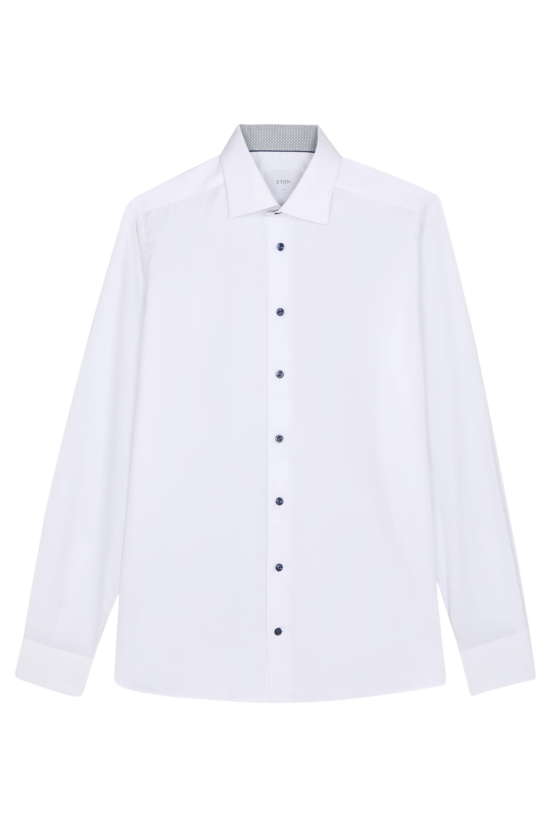 قميص بنقشة هندسية تويل مميز للماركة 