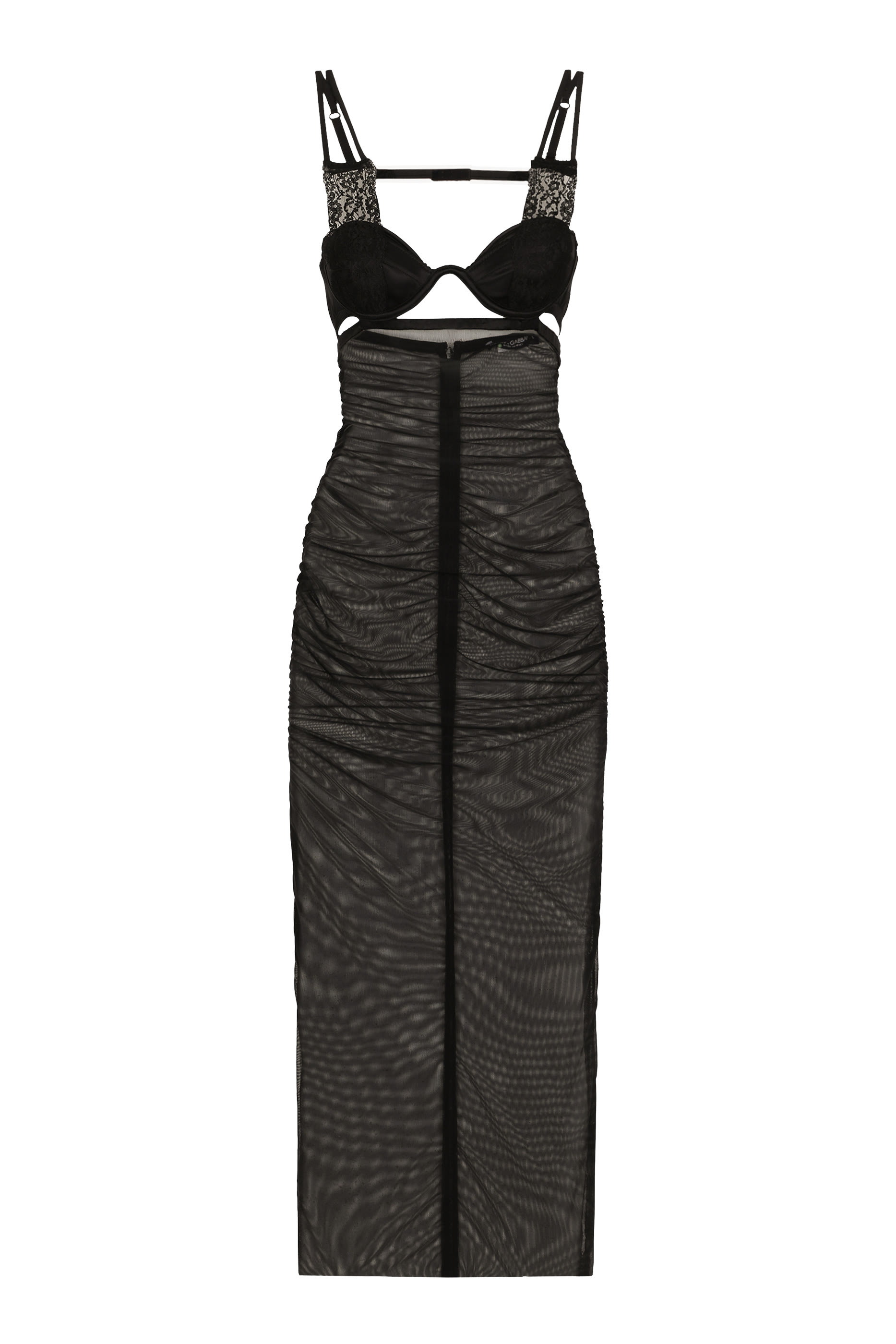 فستان متوسط الطول بمشد تول