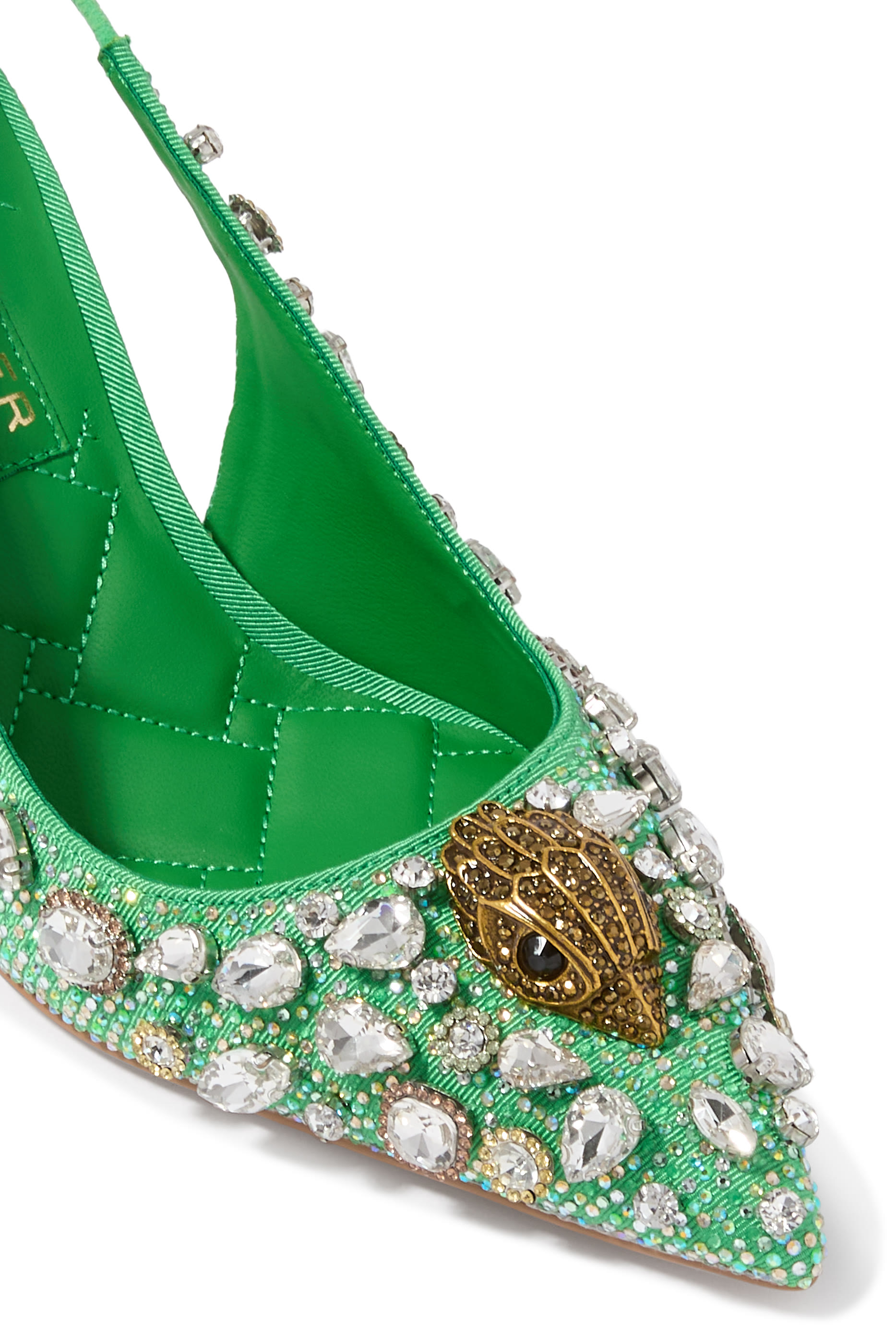 حذاء بلغرافيا بسير خلفي وكعب عالي