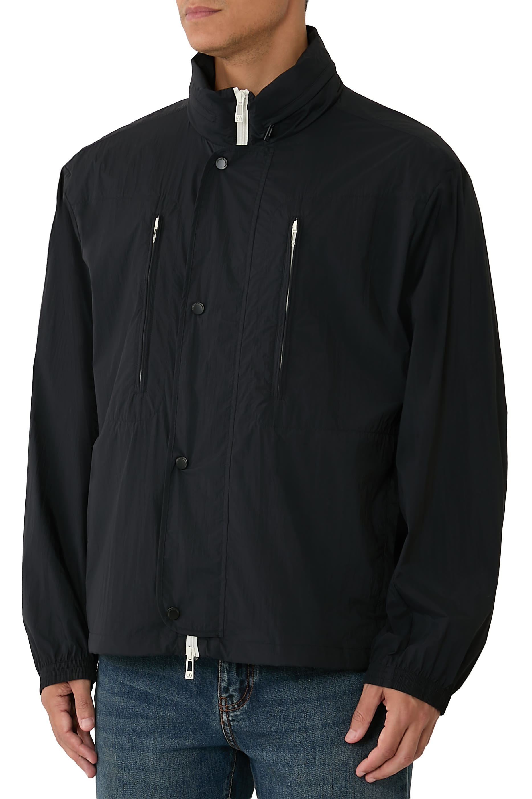 جاكيت فضفاض نايلون معالج