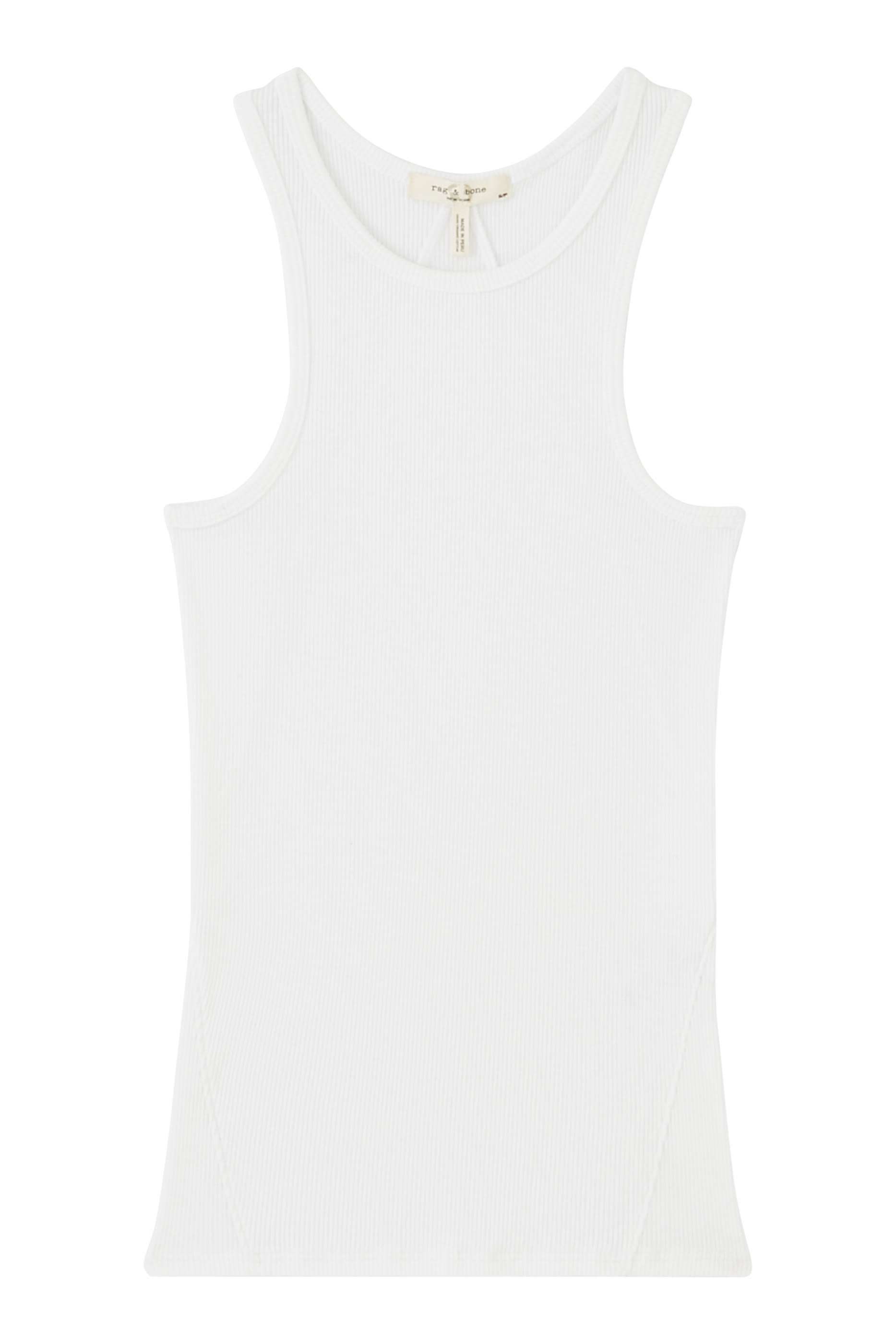 بلوزة إسنشال مضلعة بلا أكمام