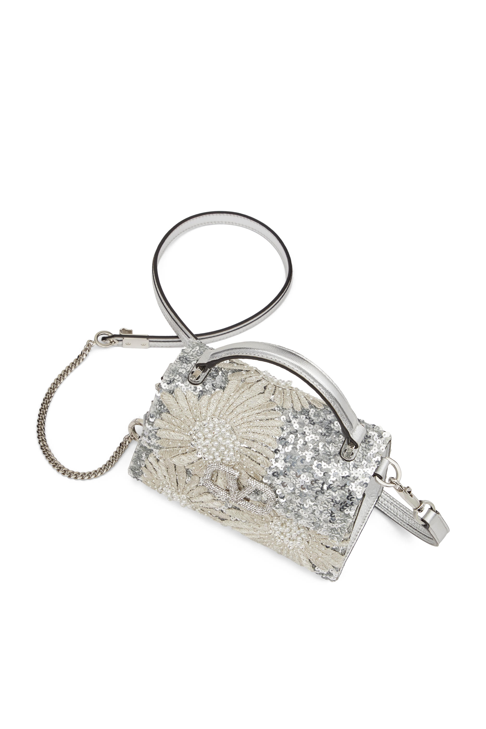 حقيبة فالنتينو غارافاناني بشعار حرف V بيد علوية حصري لشرق الأوسط