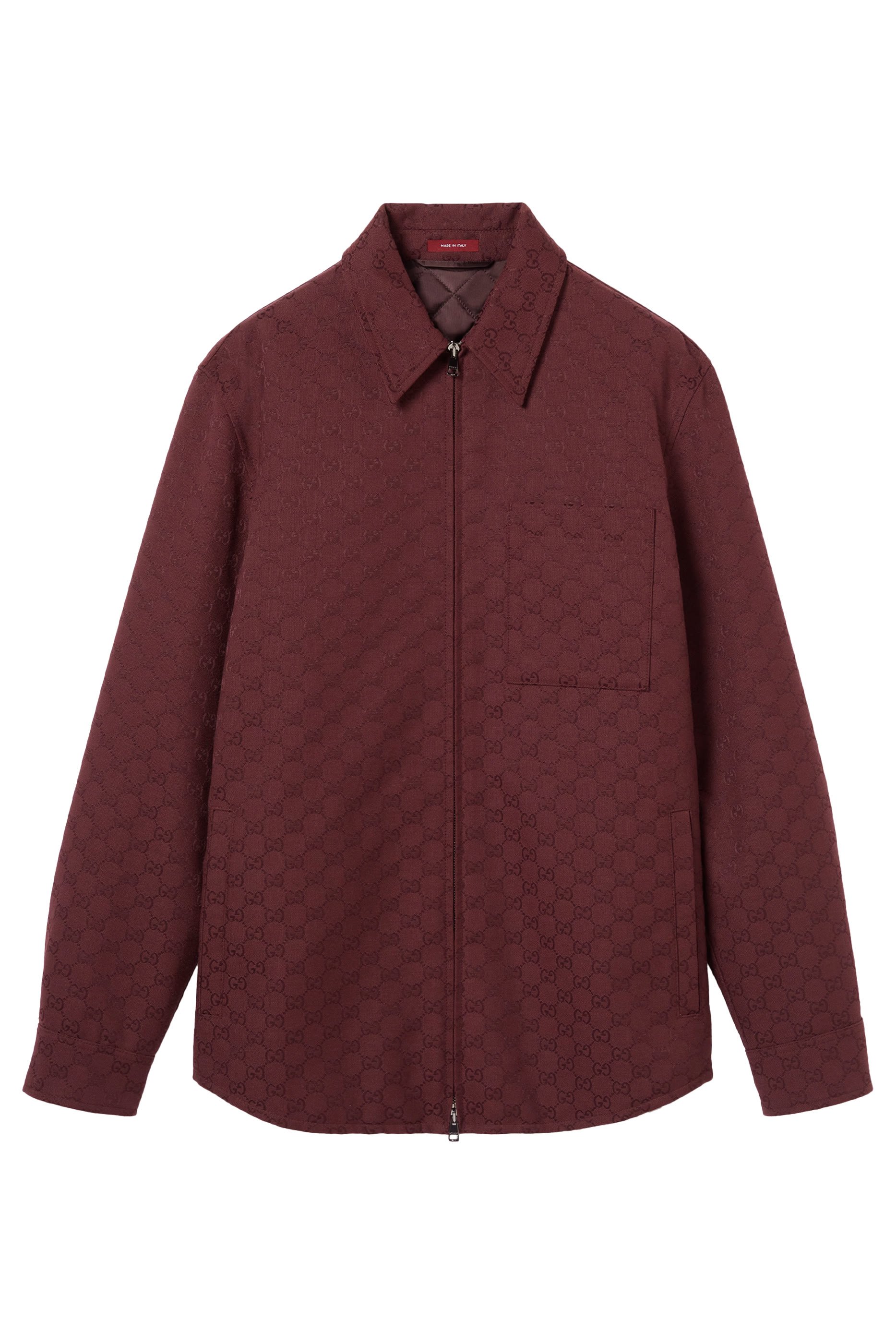 جاكيت بسحاب قماش قنب بشعار الماركة