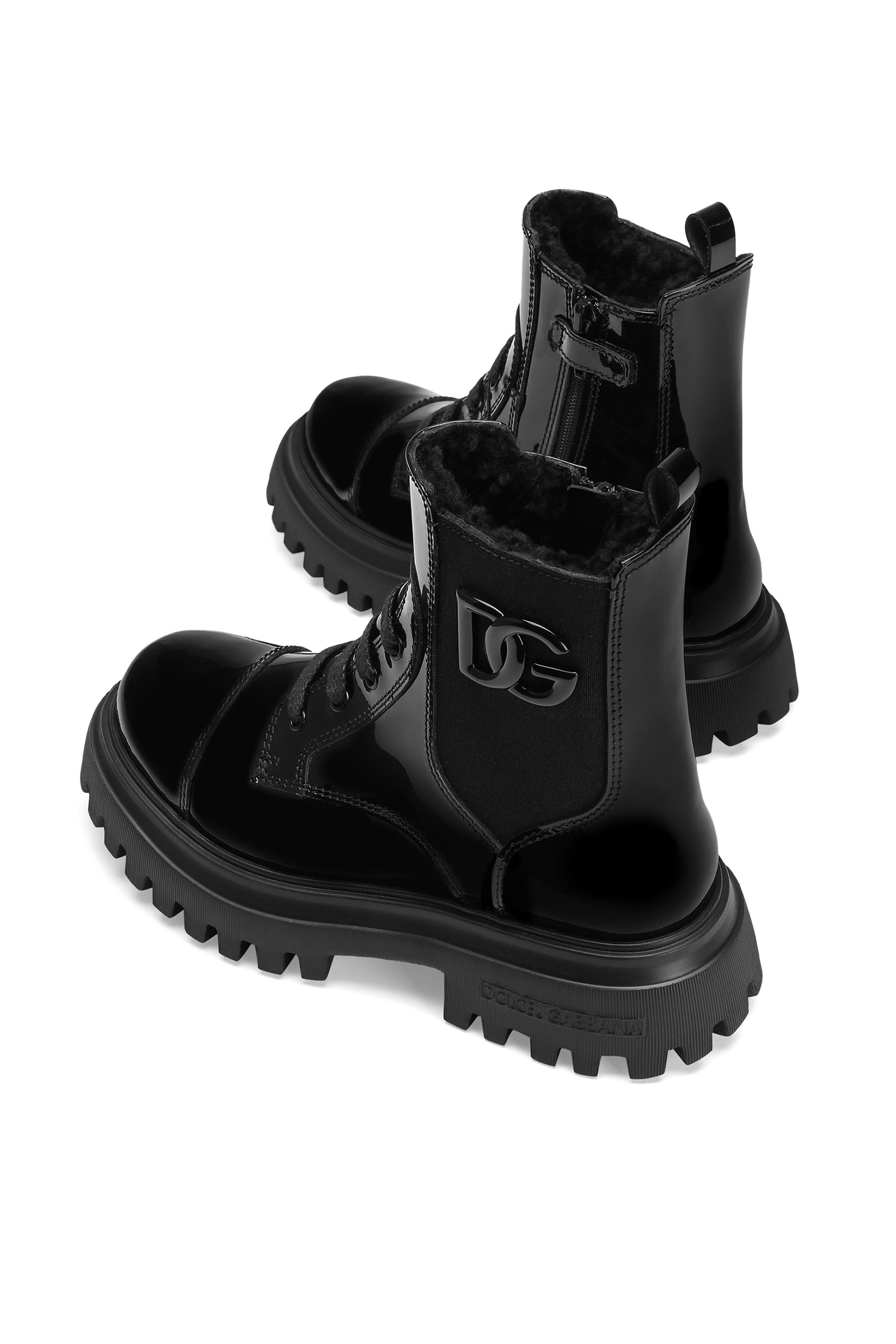 Kids Patent Leather Ankle Boots 