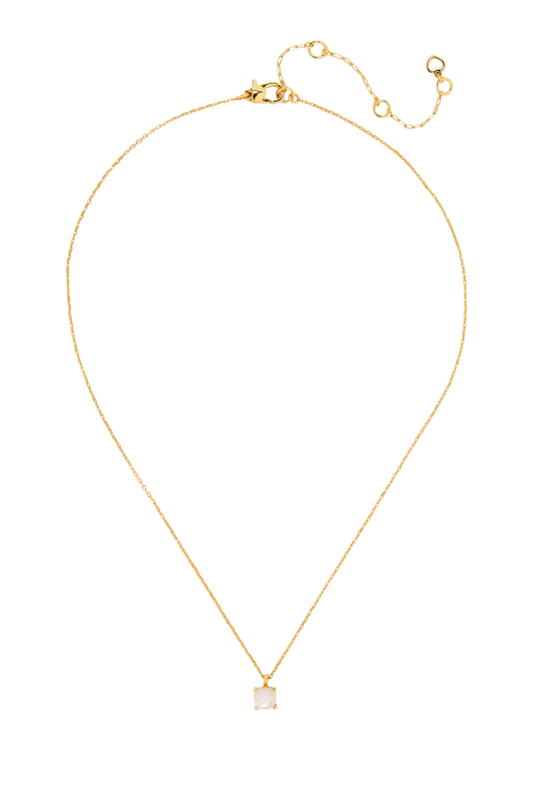 قلادة ليتل لاكشريز بدلاية مربعة مرصعة بأحجار زركونيا مكعبة نحاس مطلي