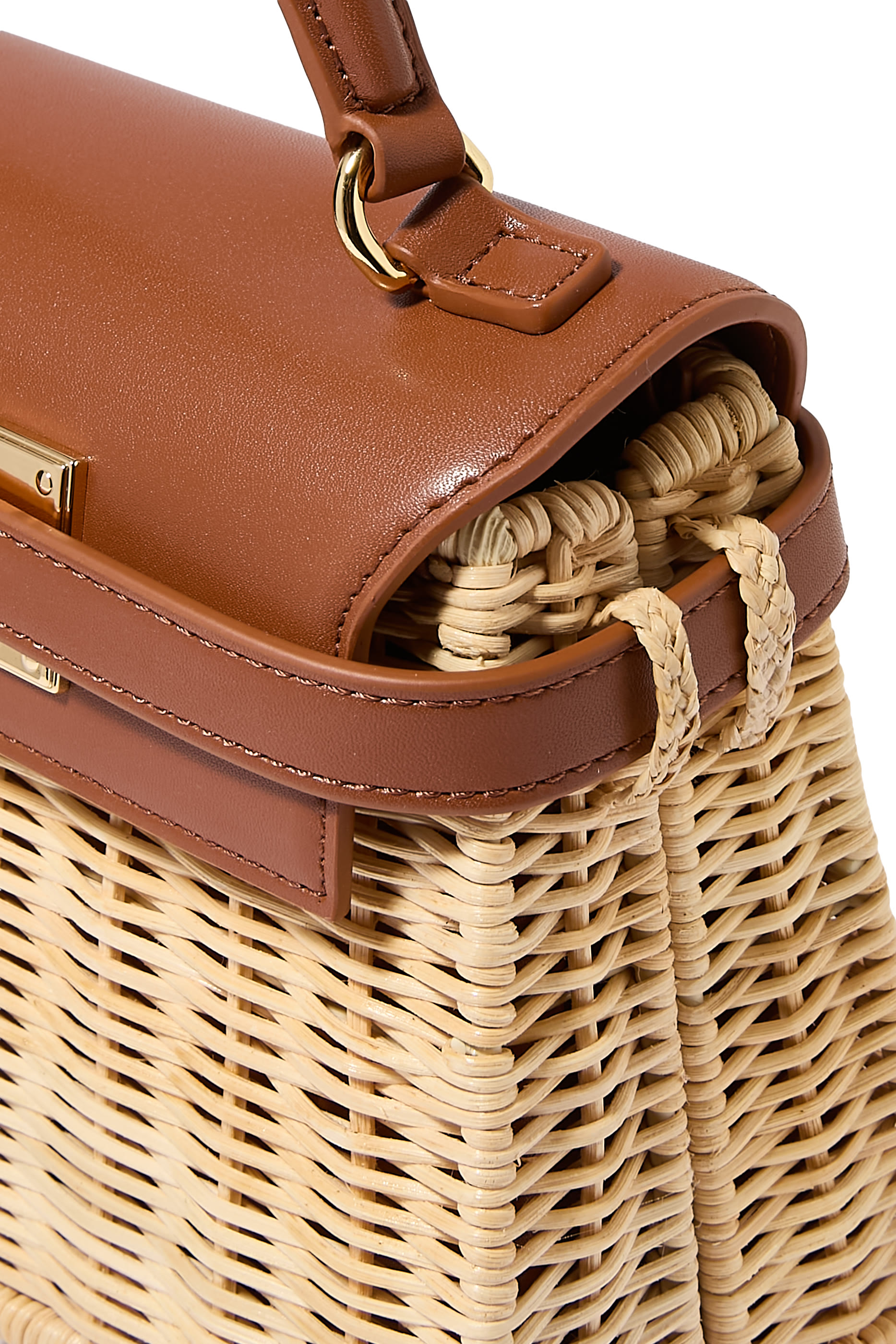 حقيبة يد إليز بتصميم مجدول روطان طبيعي