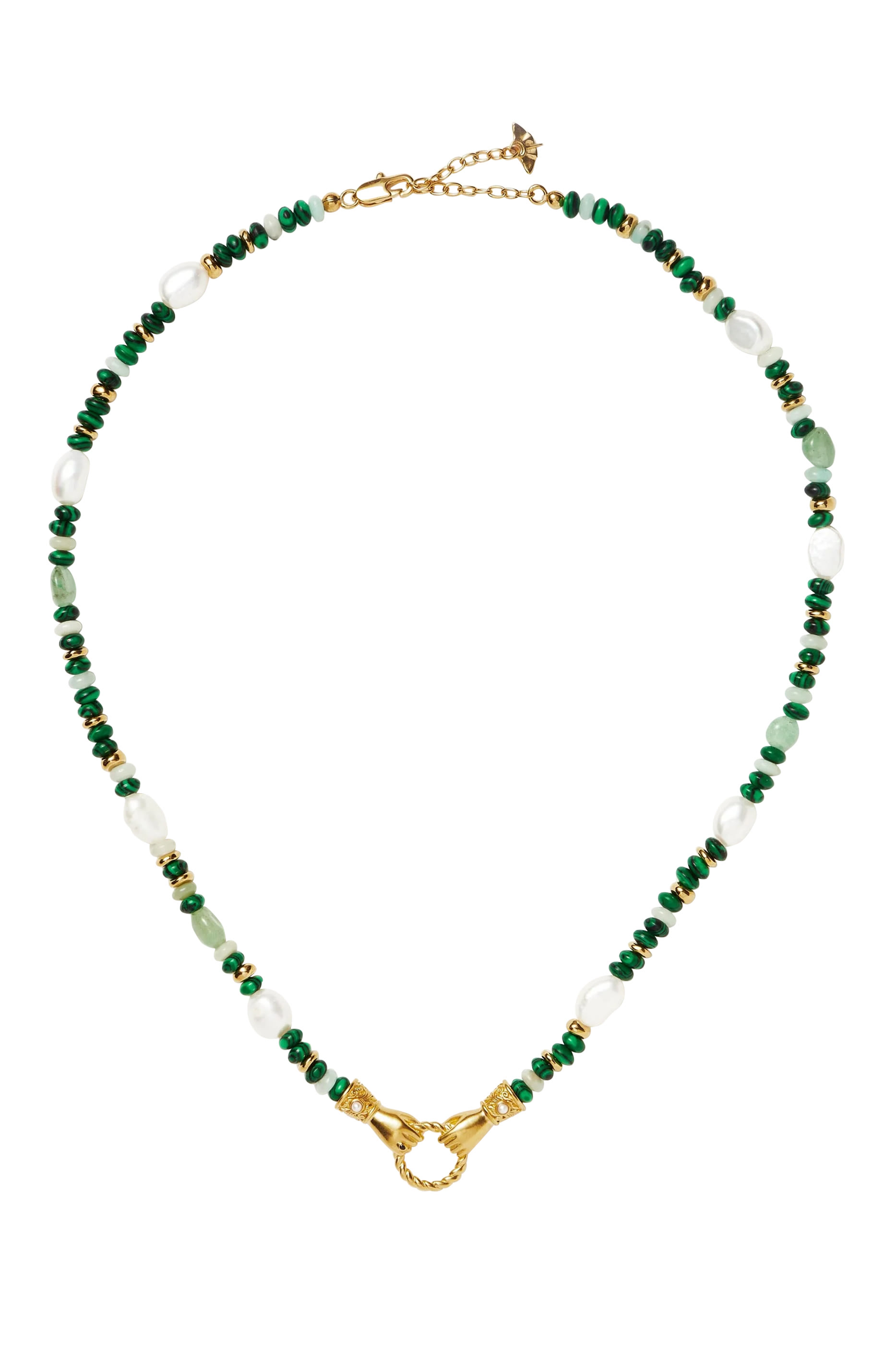 Harris Reed in Good Hands Beaded Gemstone Necklace