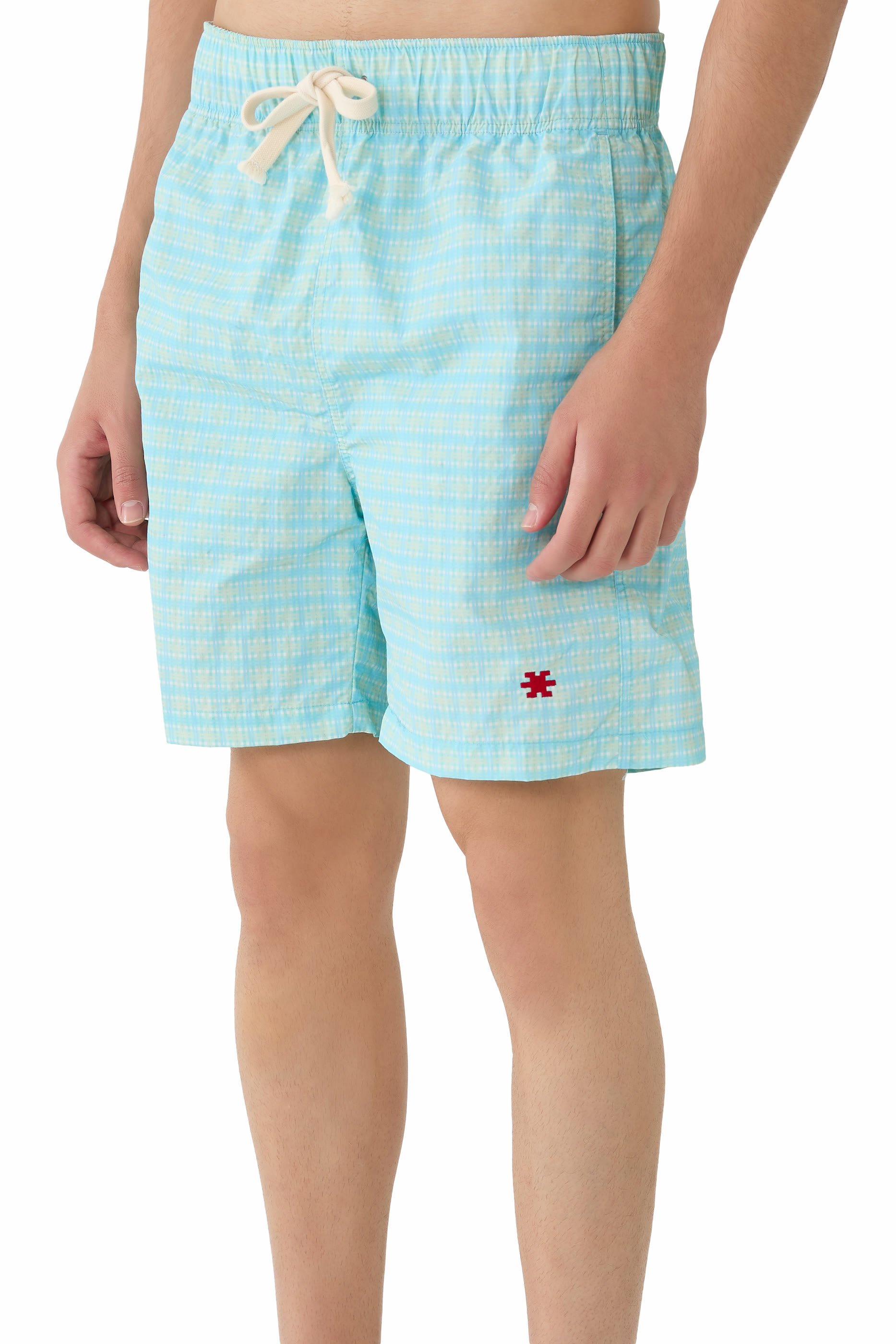 شورت سباحة بنقشة مربعات فينتج