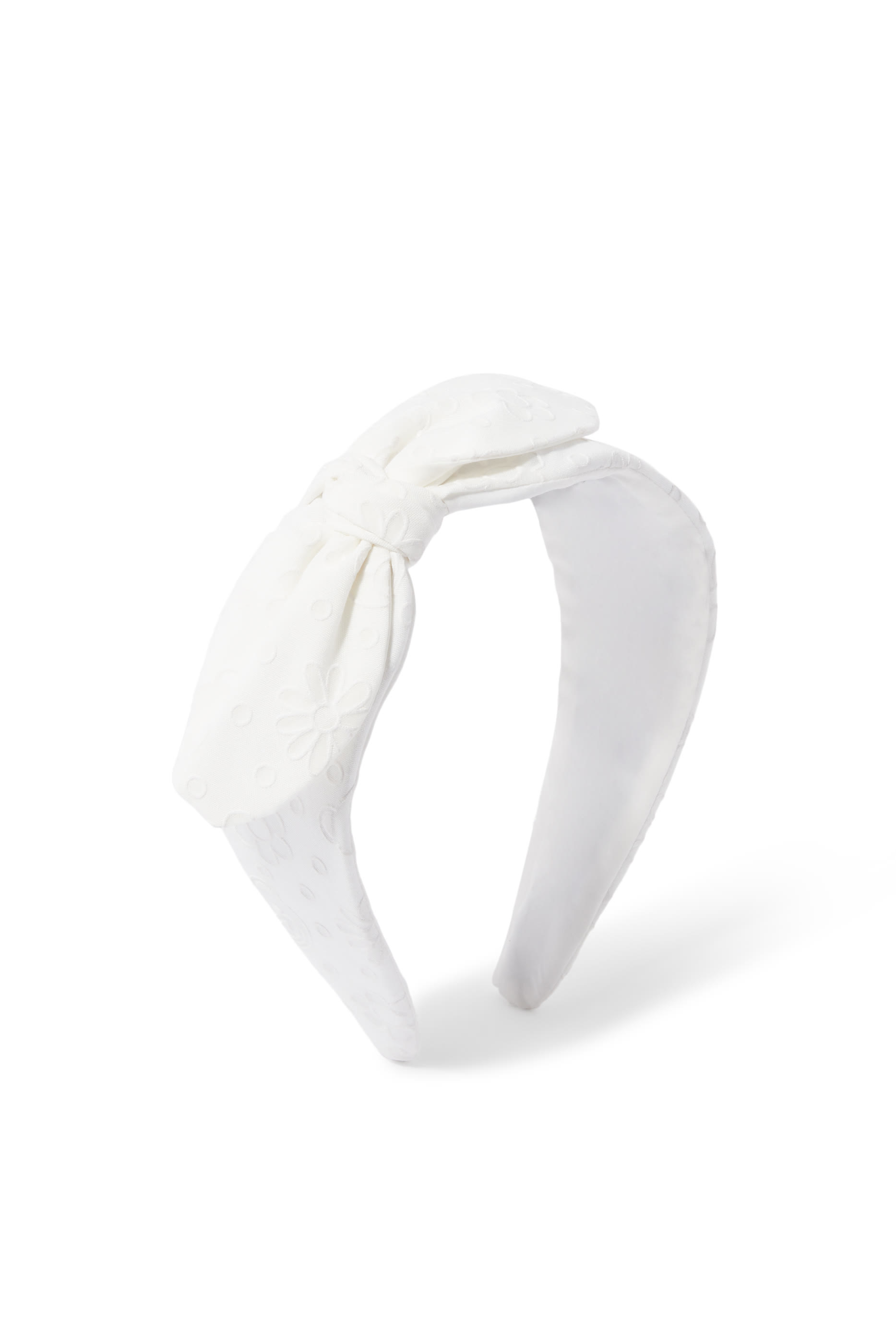 عصابة رأس مطرزة بالزهور مع فيونكة للأطفال 