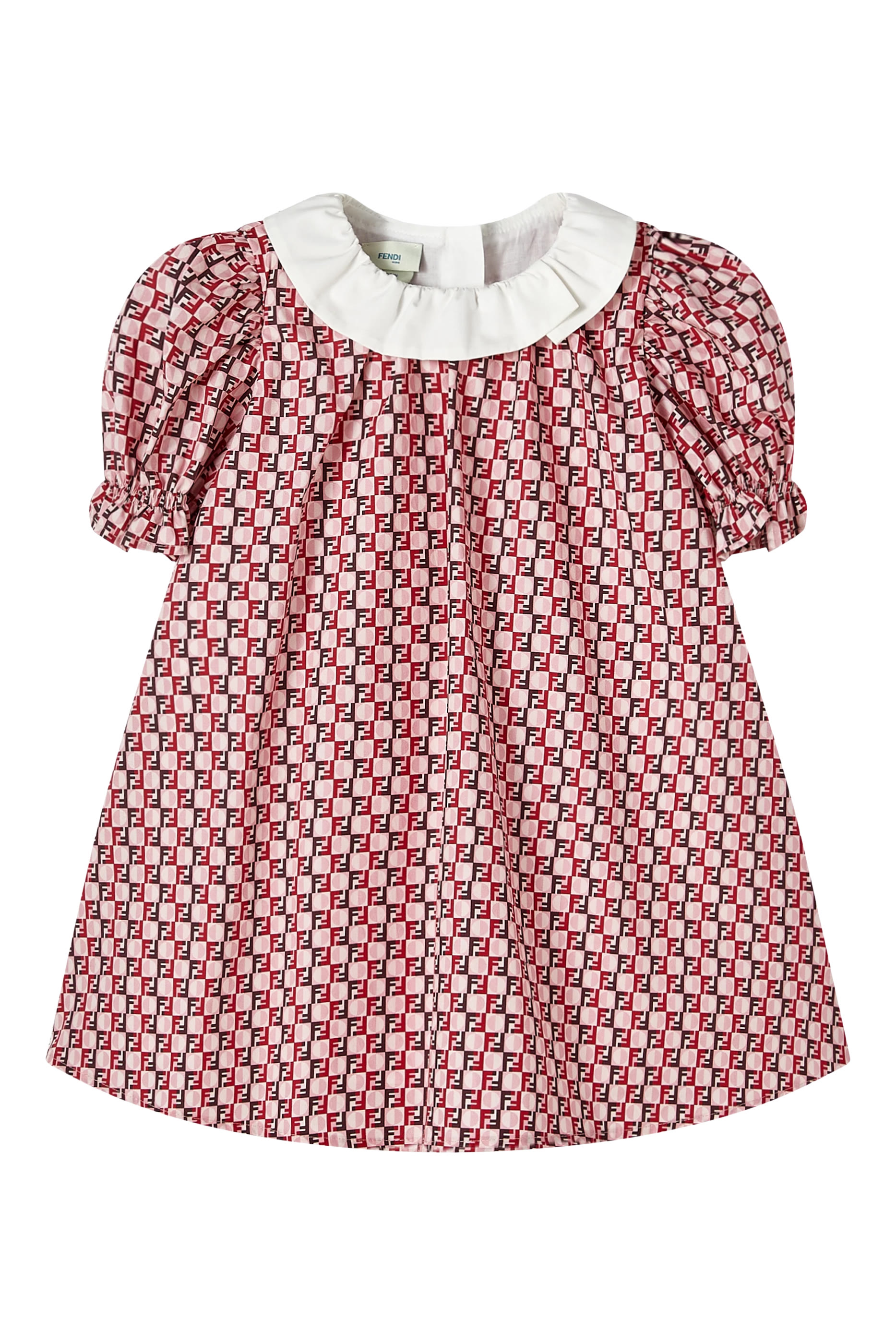 فستان بنقشة شعار الماركة بحجم صغير للأطفال