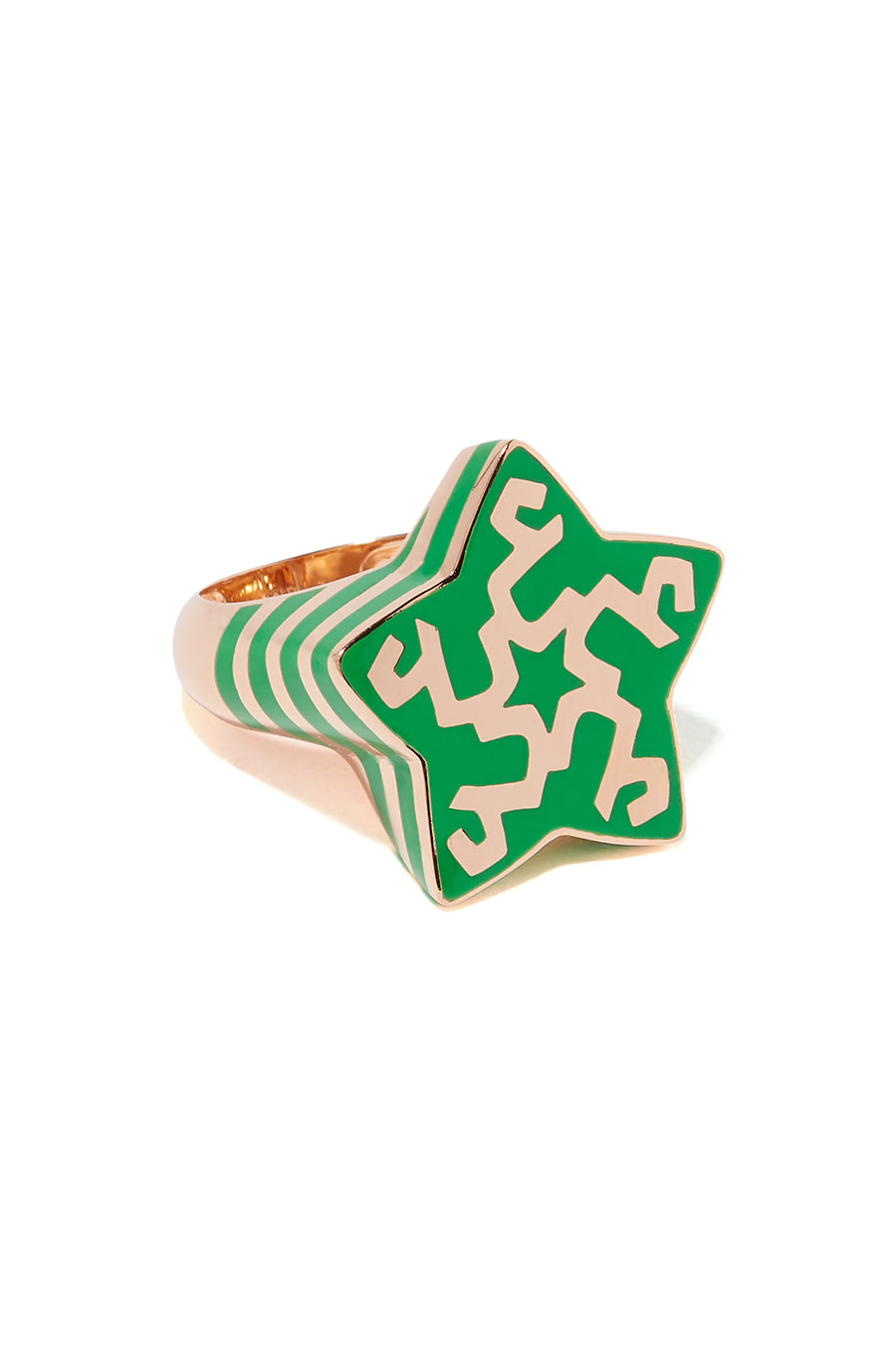 خاتم بتصميم نجمة بحرف ع